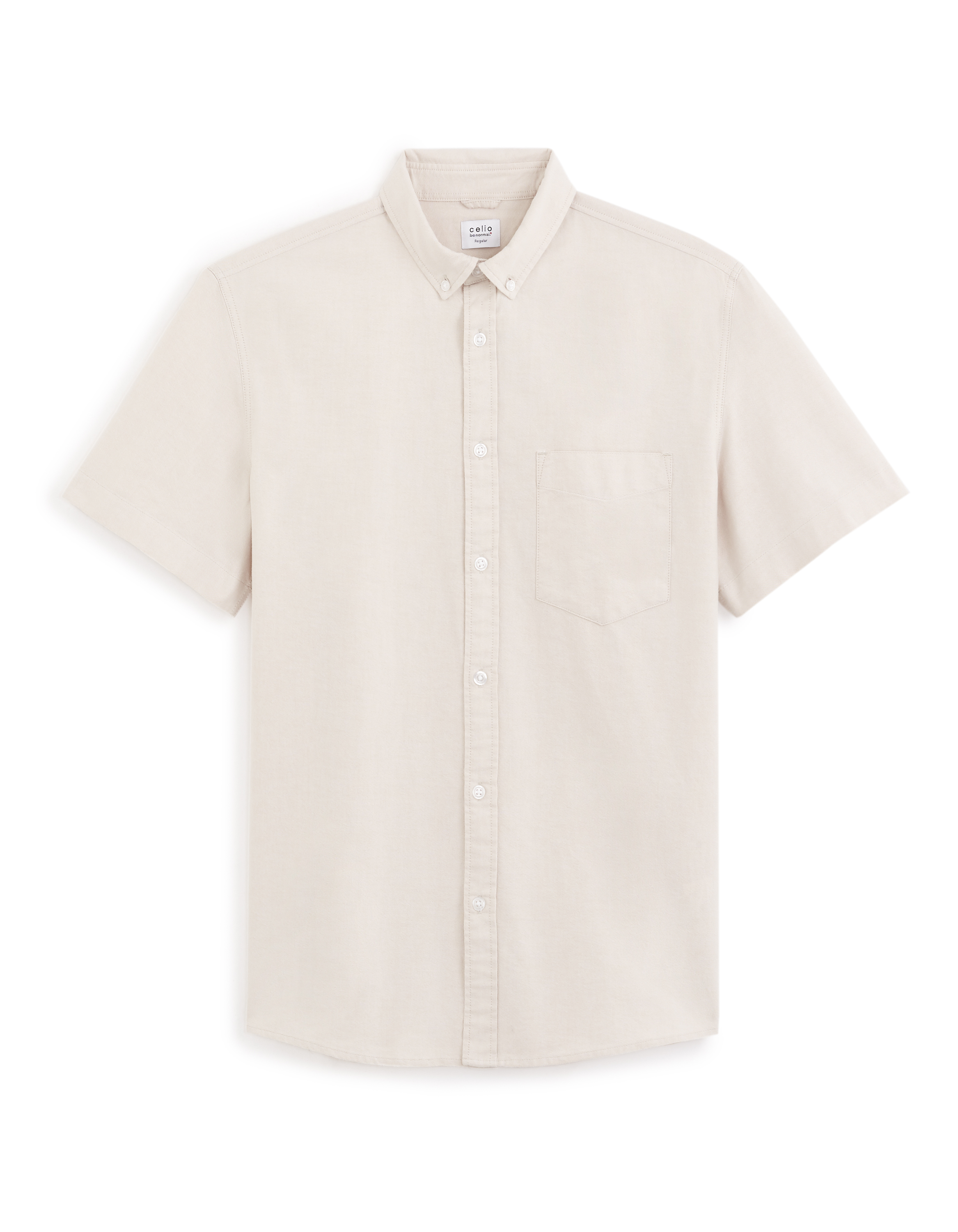 Chemisette regular en coton oxford - beige