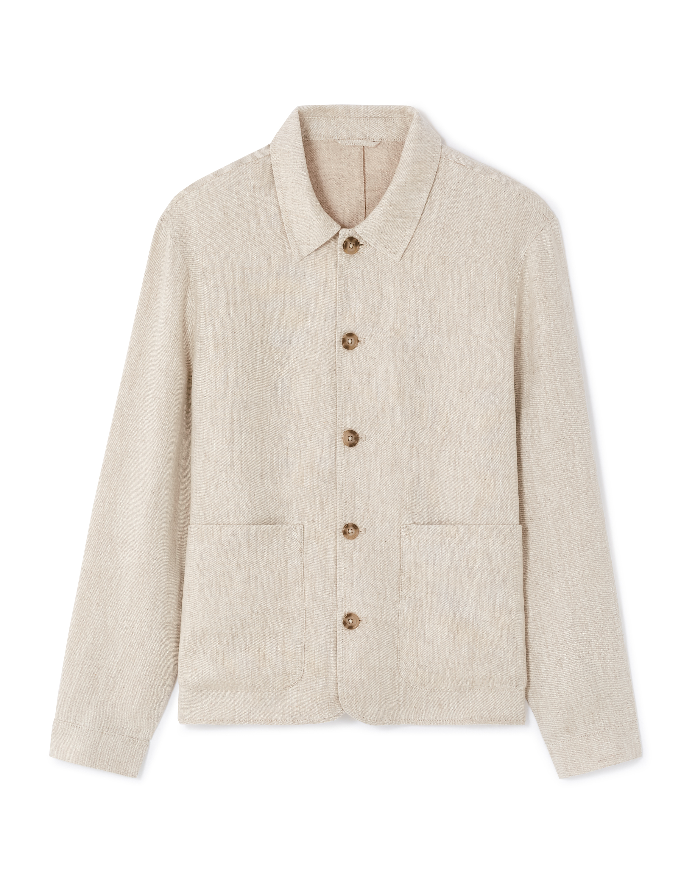 Veste col chemise 100% lin - naturel