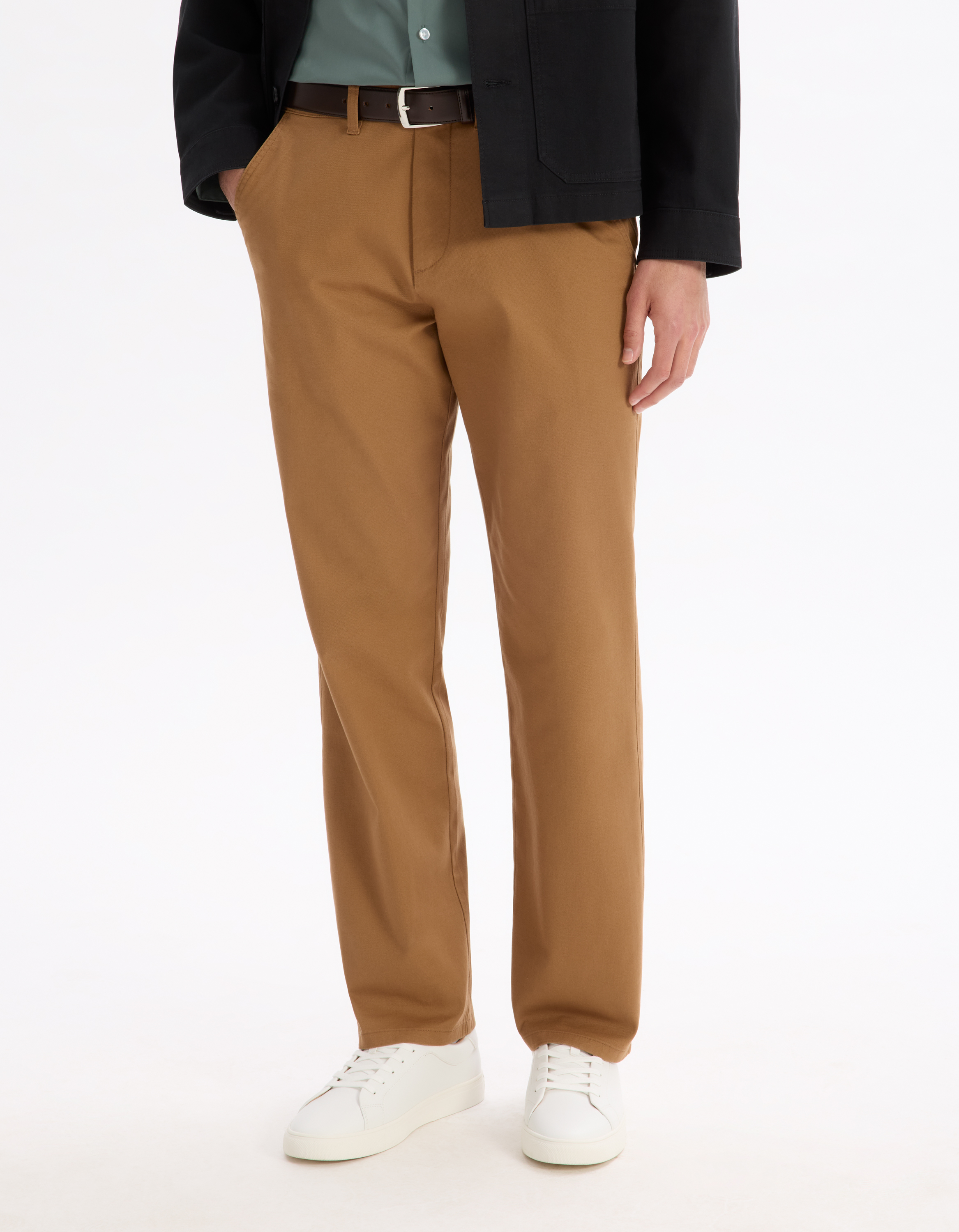 Chino regular - marron - camaieu - Modalova