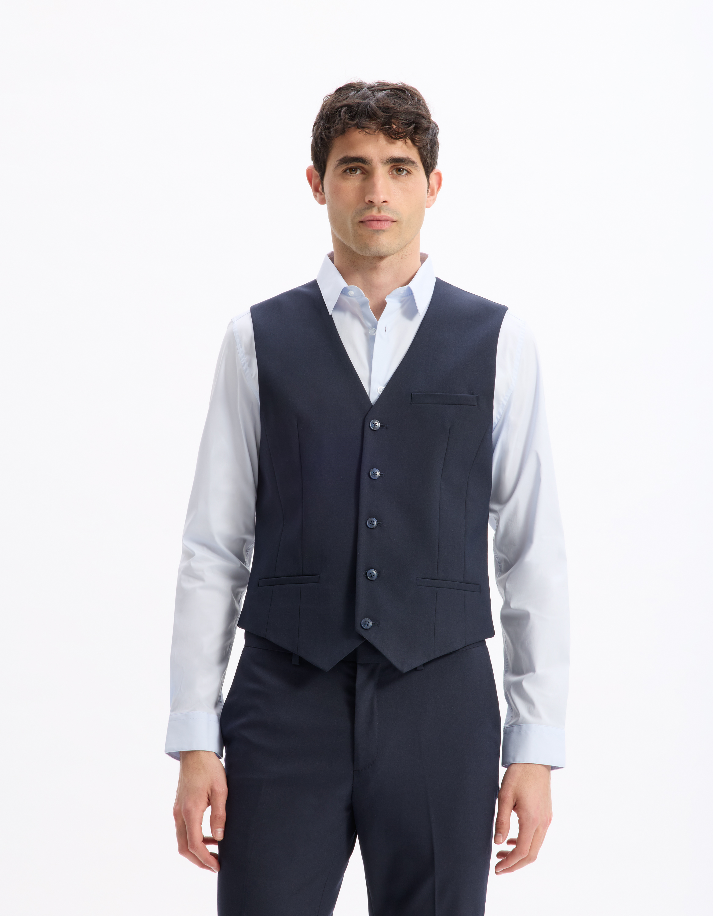 Gilet de costume slim stretch - camaieu - Modalova
