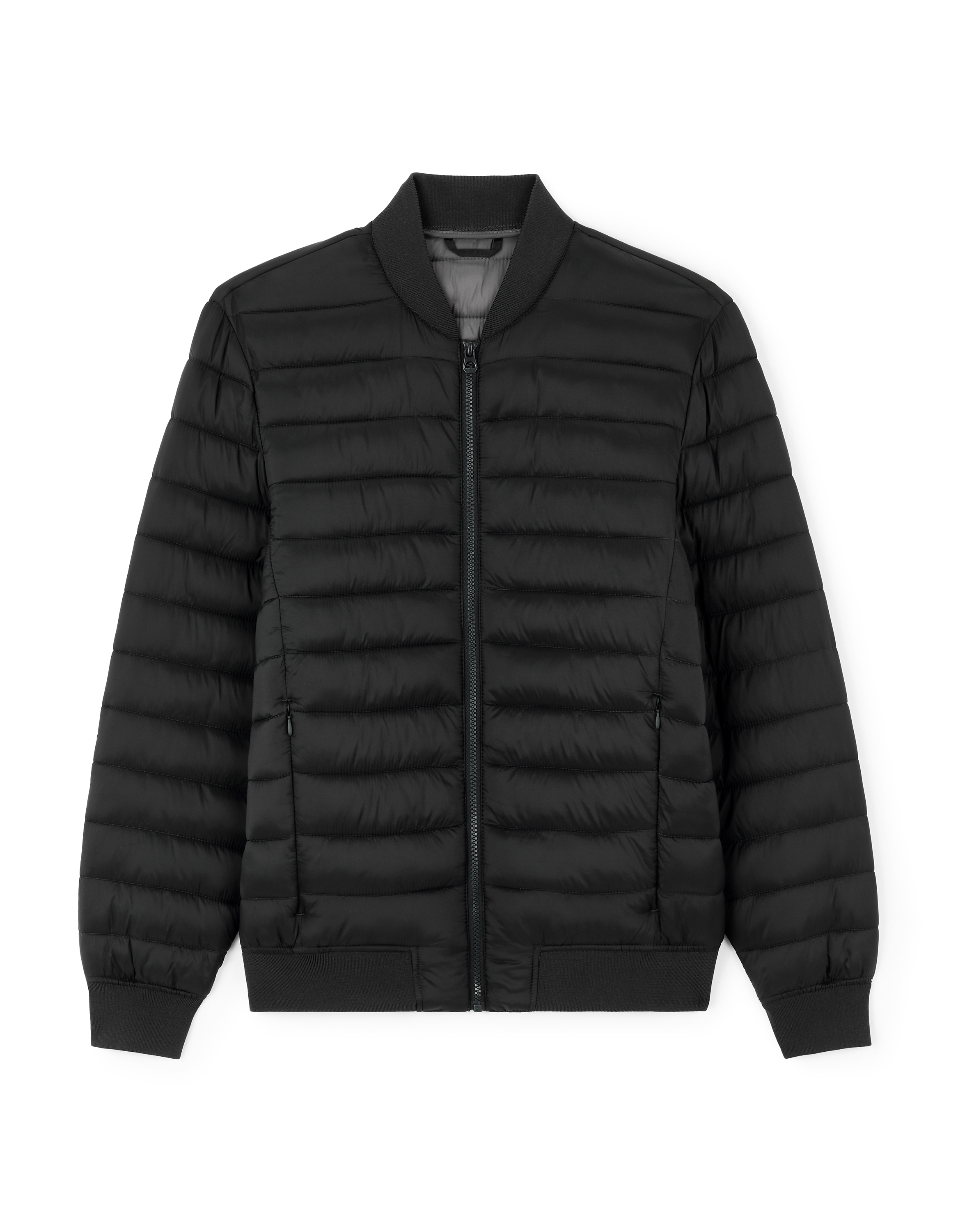 Doudoune light col bomber - noir