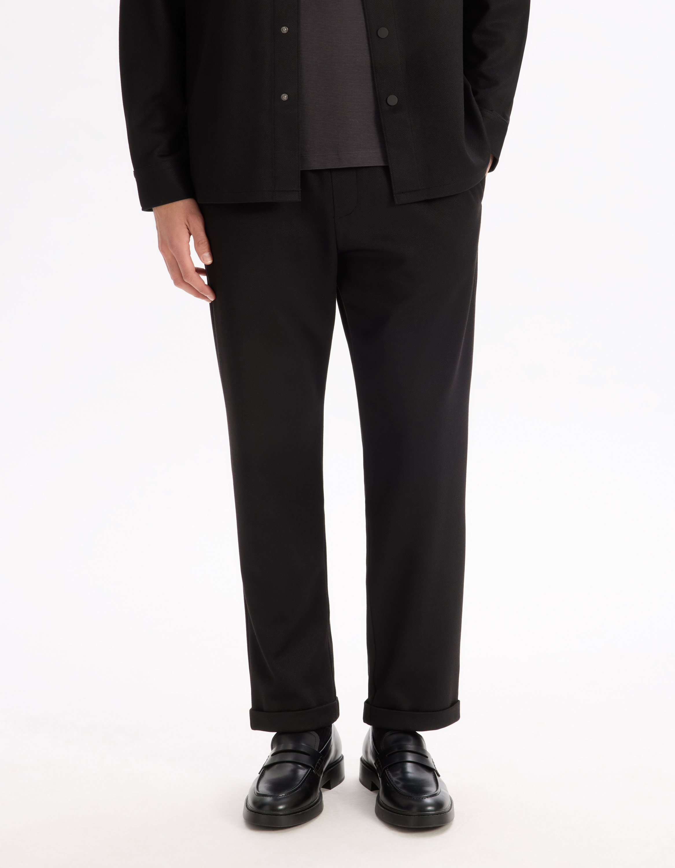 Pantalon slim coton stretch - noir - camaieu - Modalova