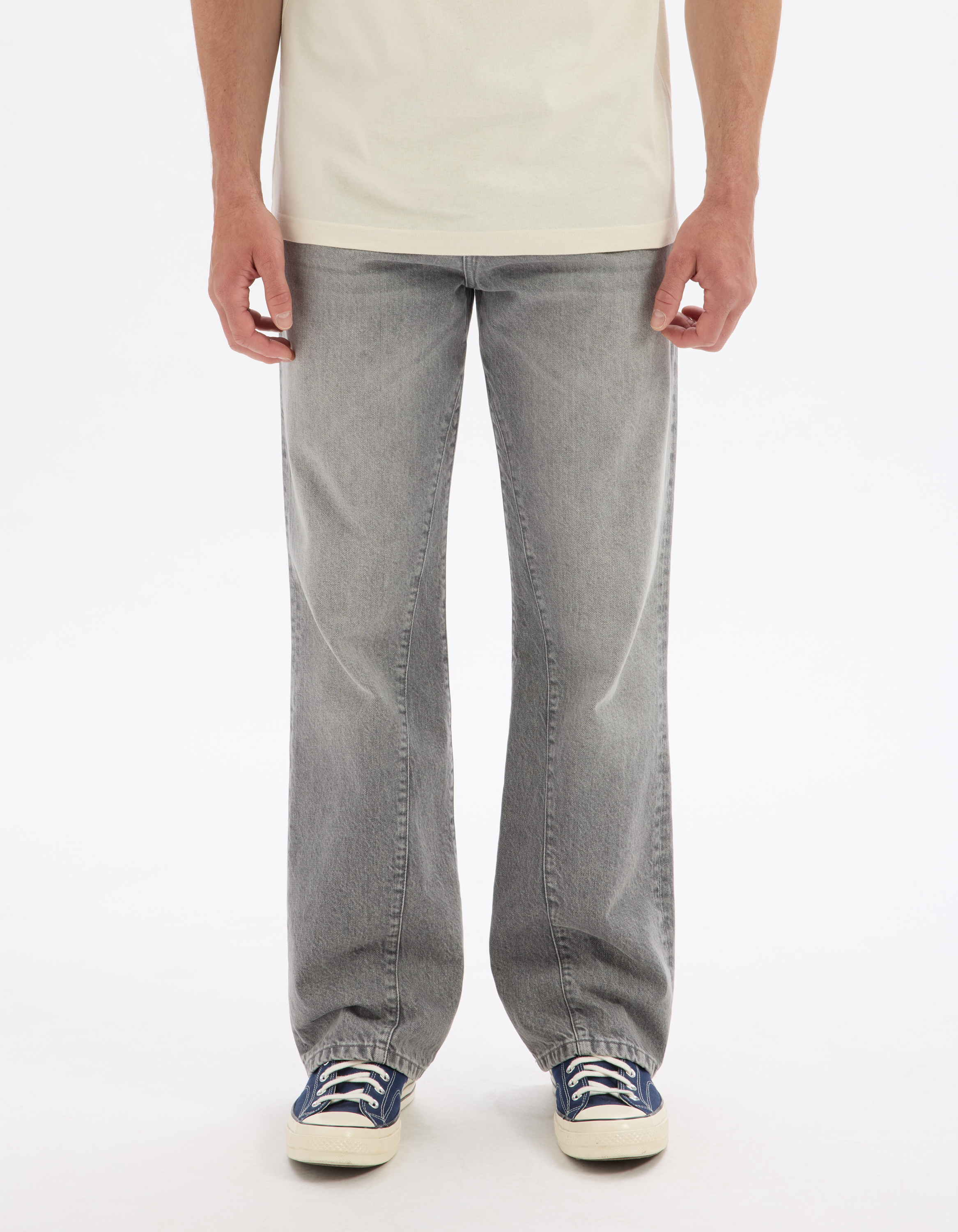 Jean coupe flare 100% Coton - gris - camaieu - Modalova