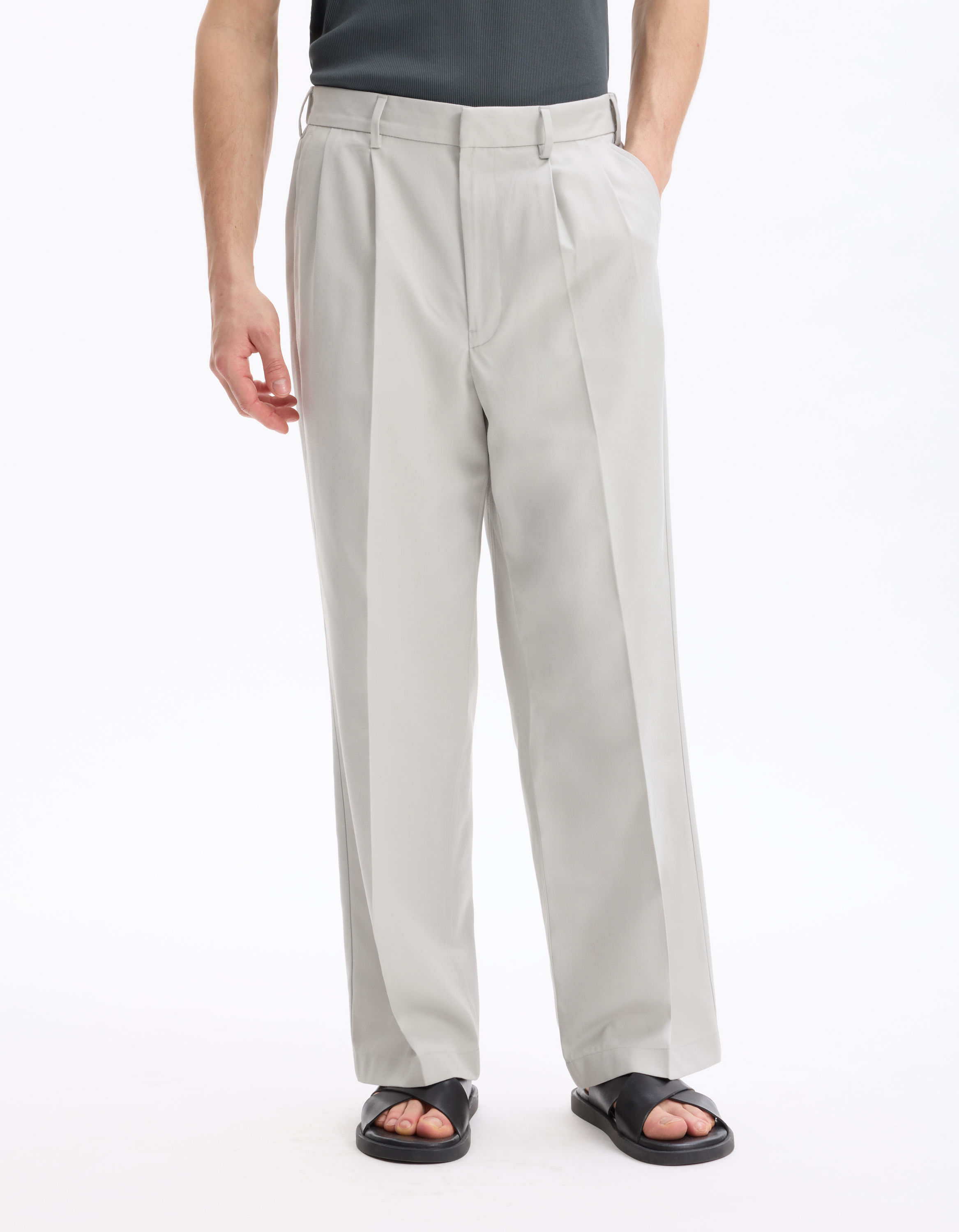 Pantalon 24H loose - gris - camaieu - Modalova