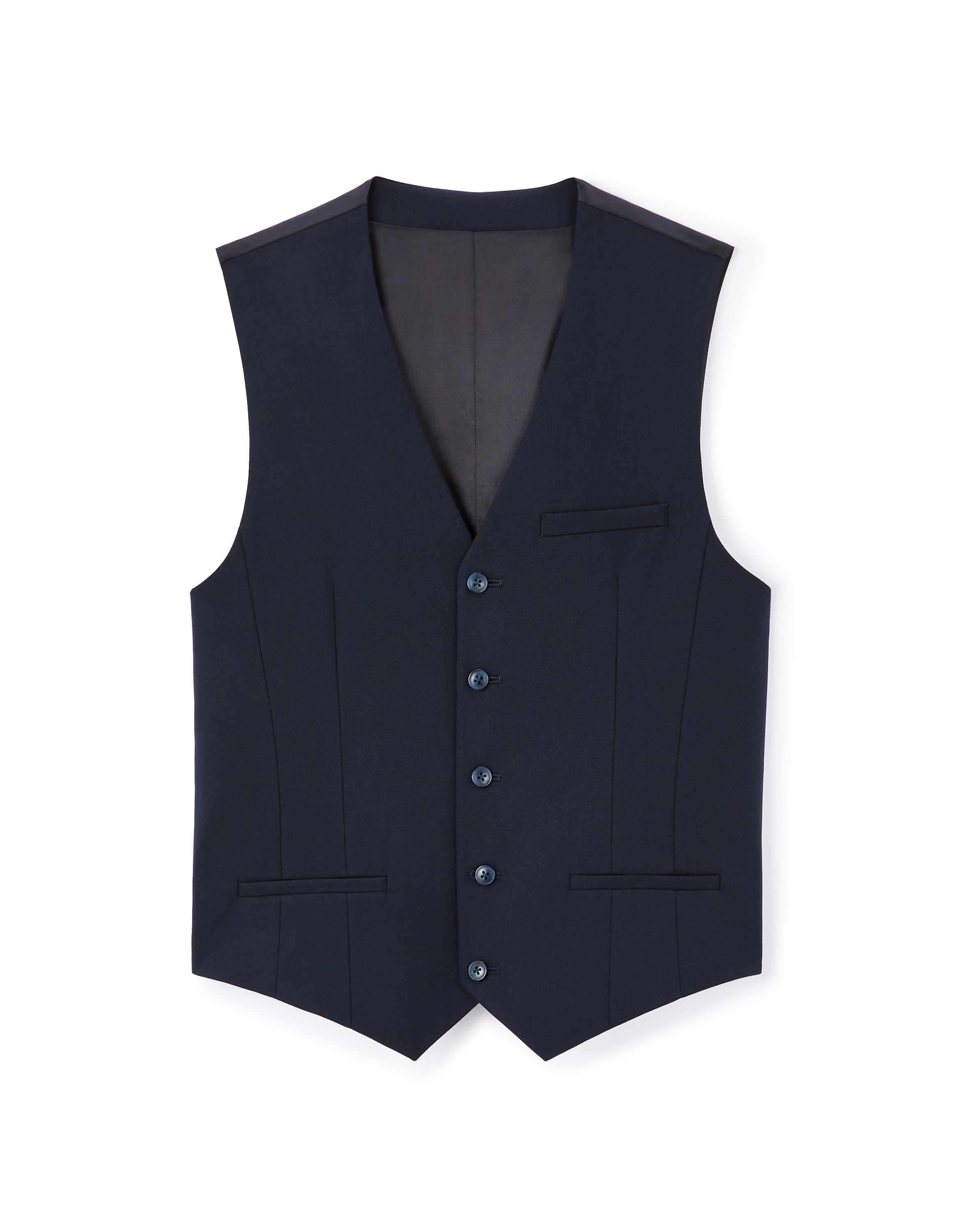 Gilet de costume slim stretch - marine