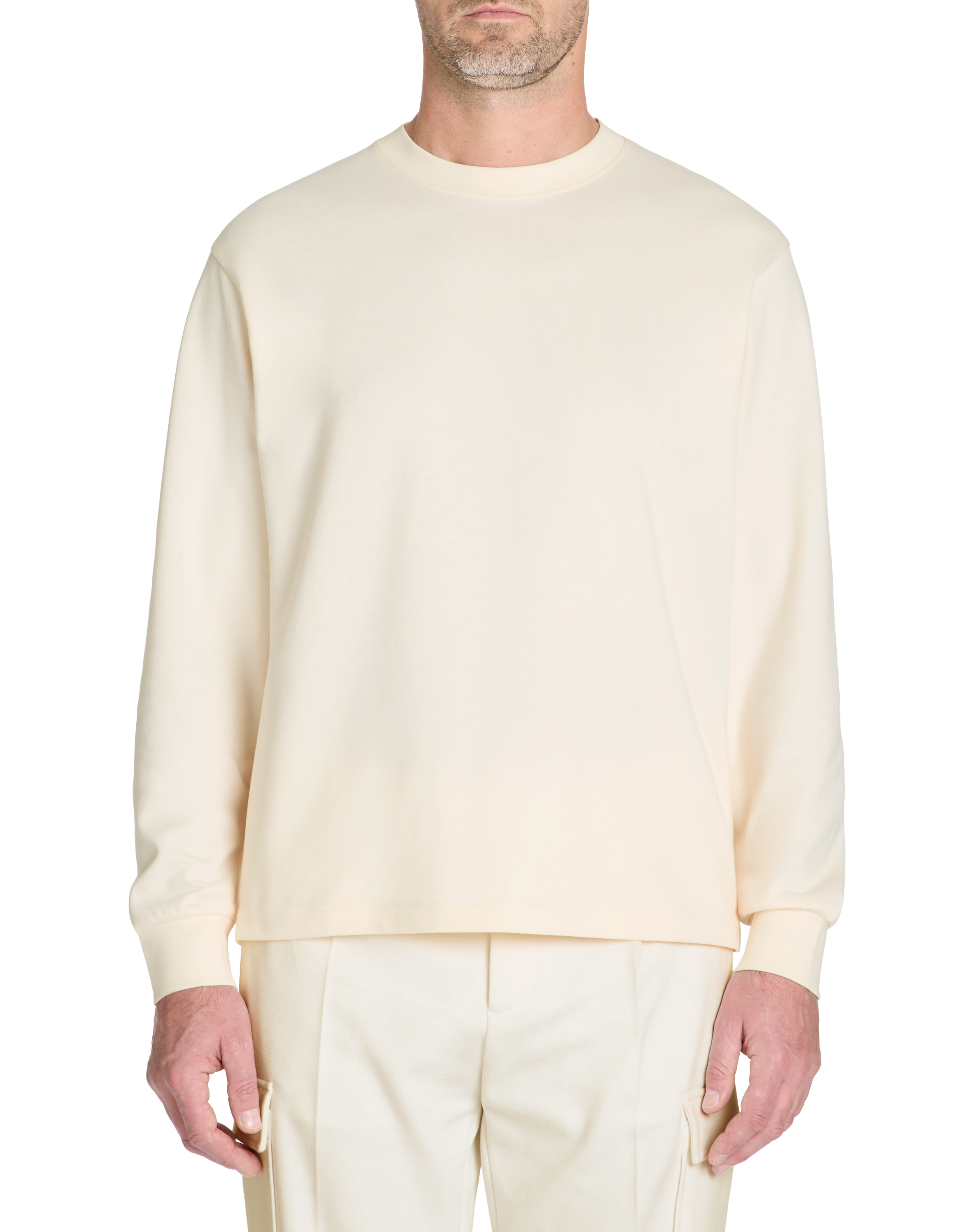 T-shirt relaxed coton mélangé manches longues - camaieu - Modalova