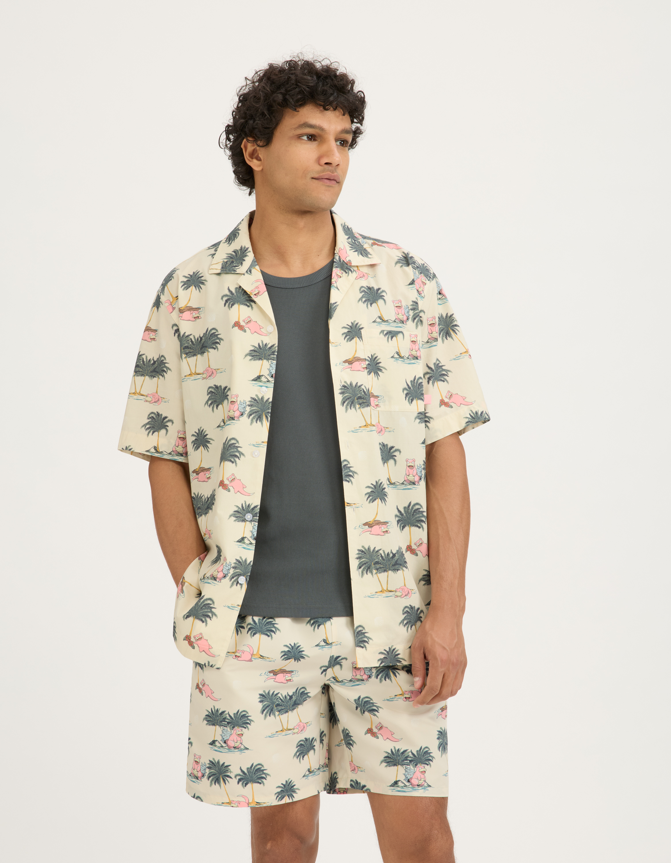 Pokémon - Chemise beige Ramoloss - camaieu - Modalova