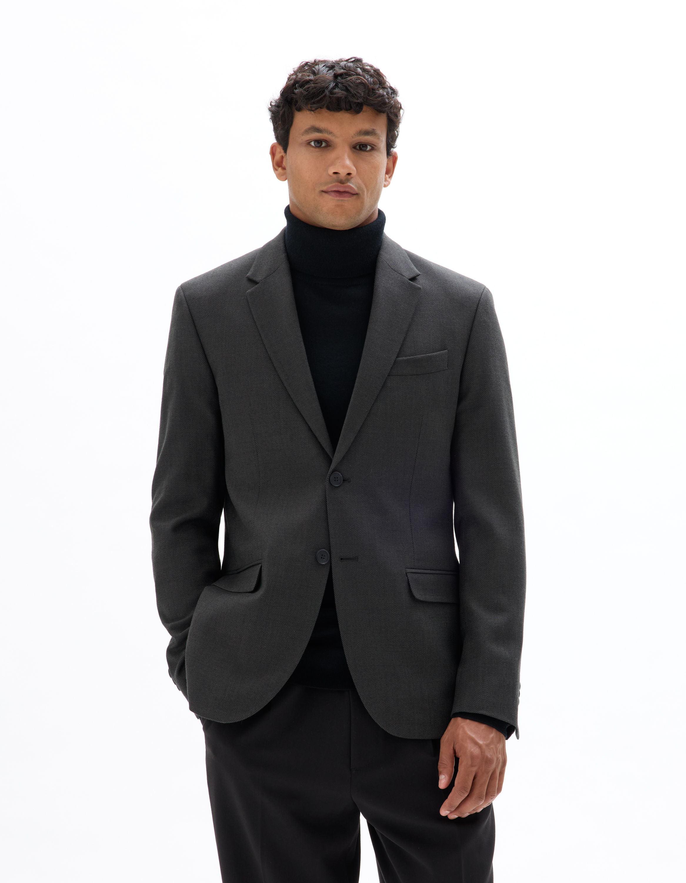 Blazer slim en Tweed - kaki - camaieu - Modalova