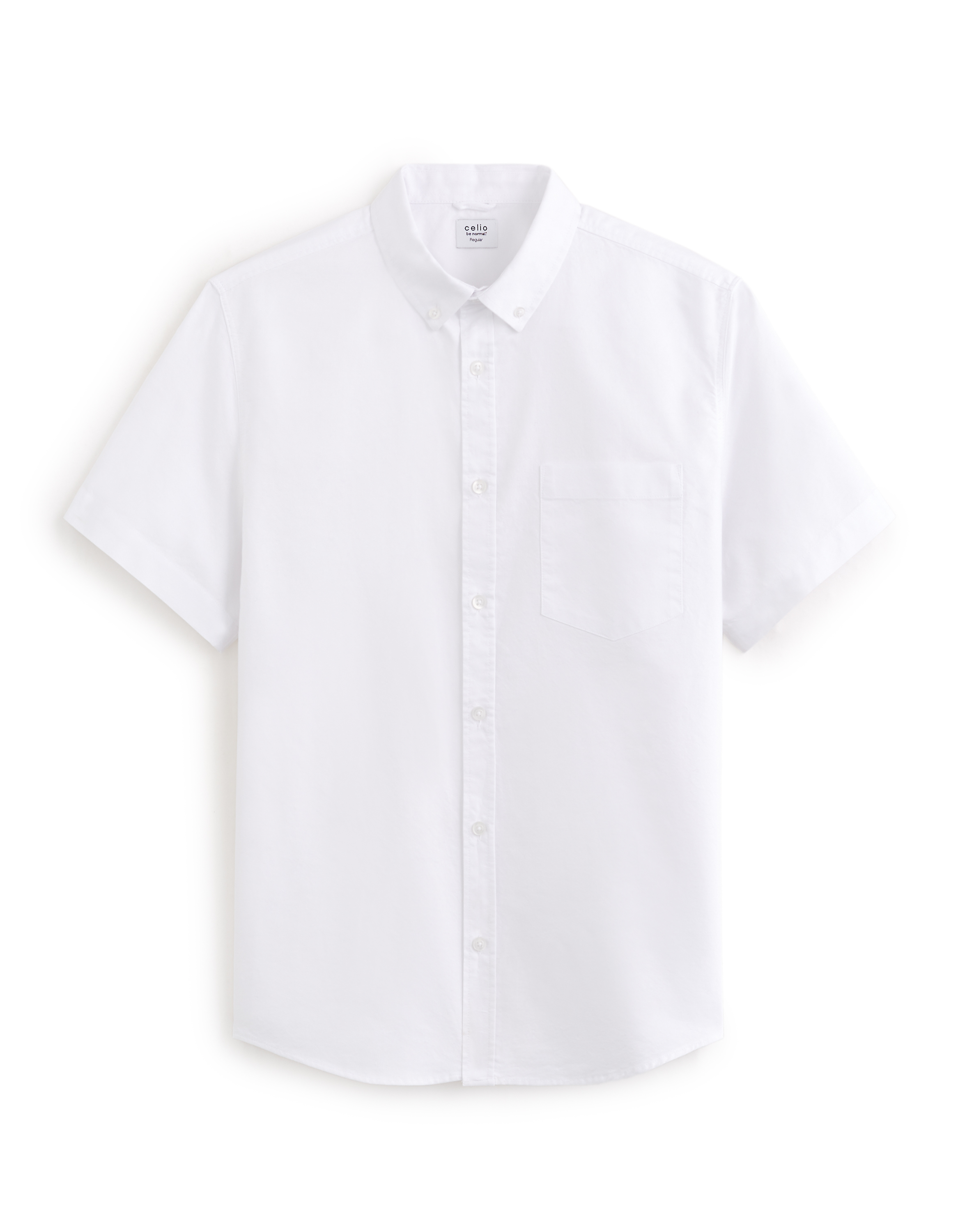 Chemisette regular en coton oxford - blanc
