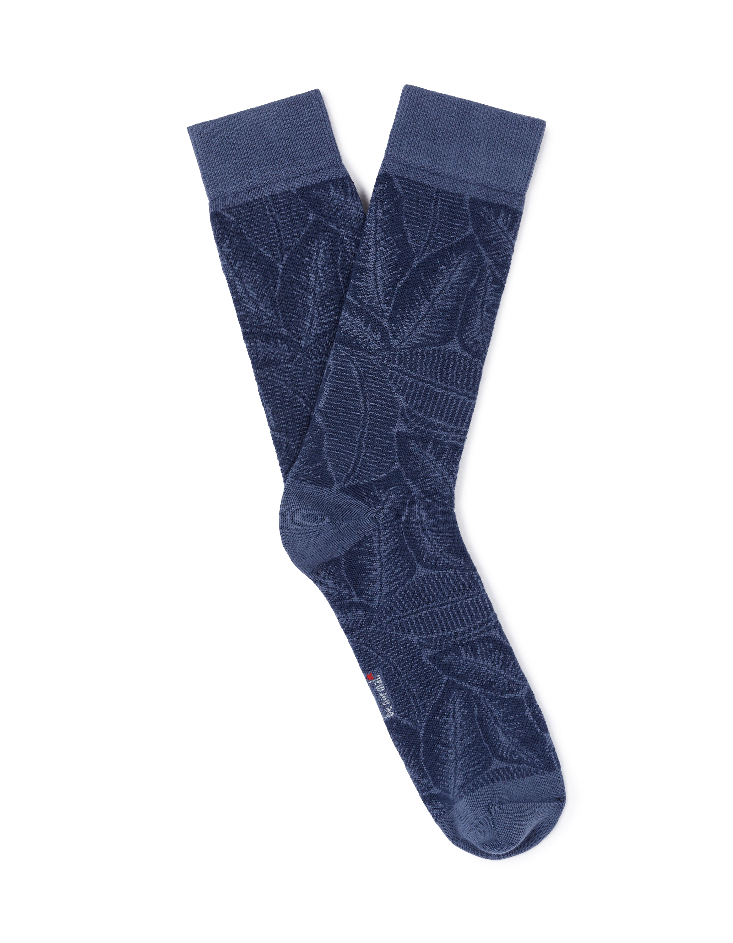 Chaussettes hautes sport en coton stretch - bleu