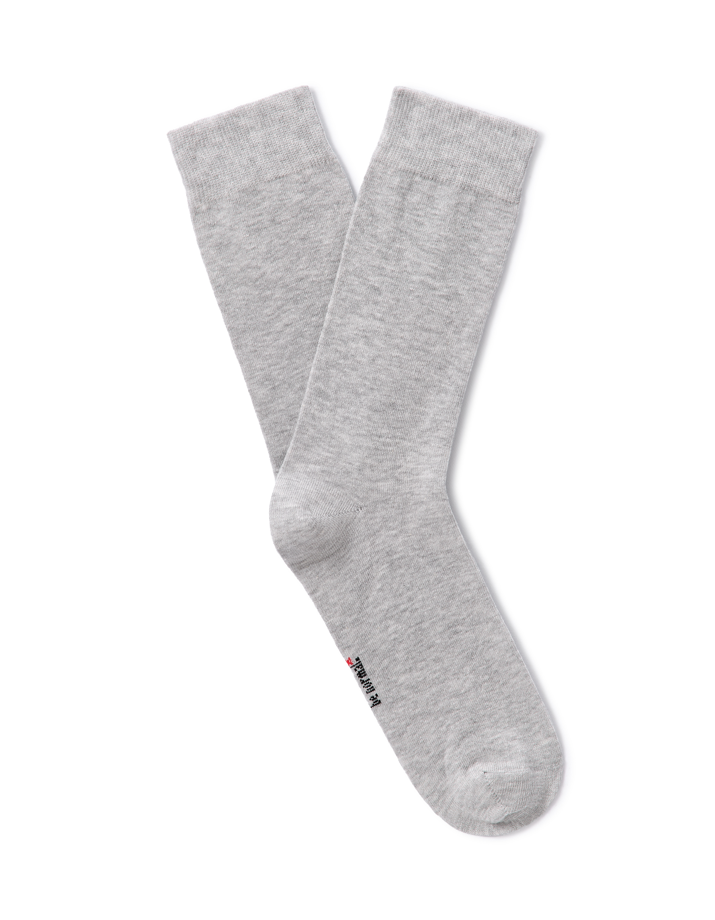 Chaussettes hautes coton - gris chiné