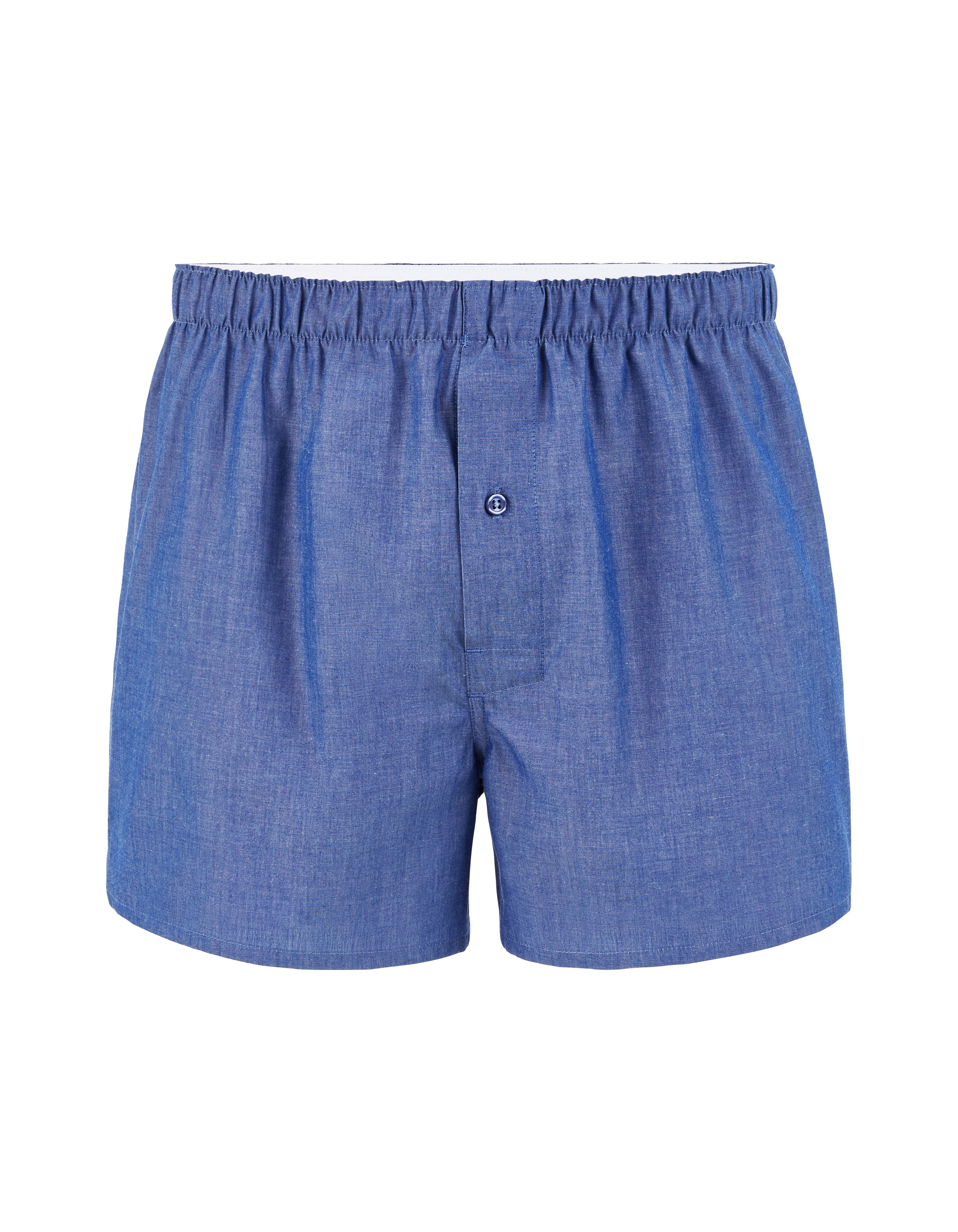 Caleçon uni 100% coton - bleu foncé