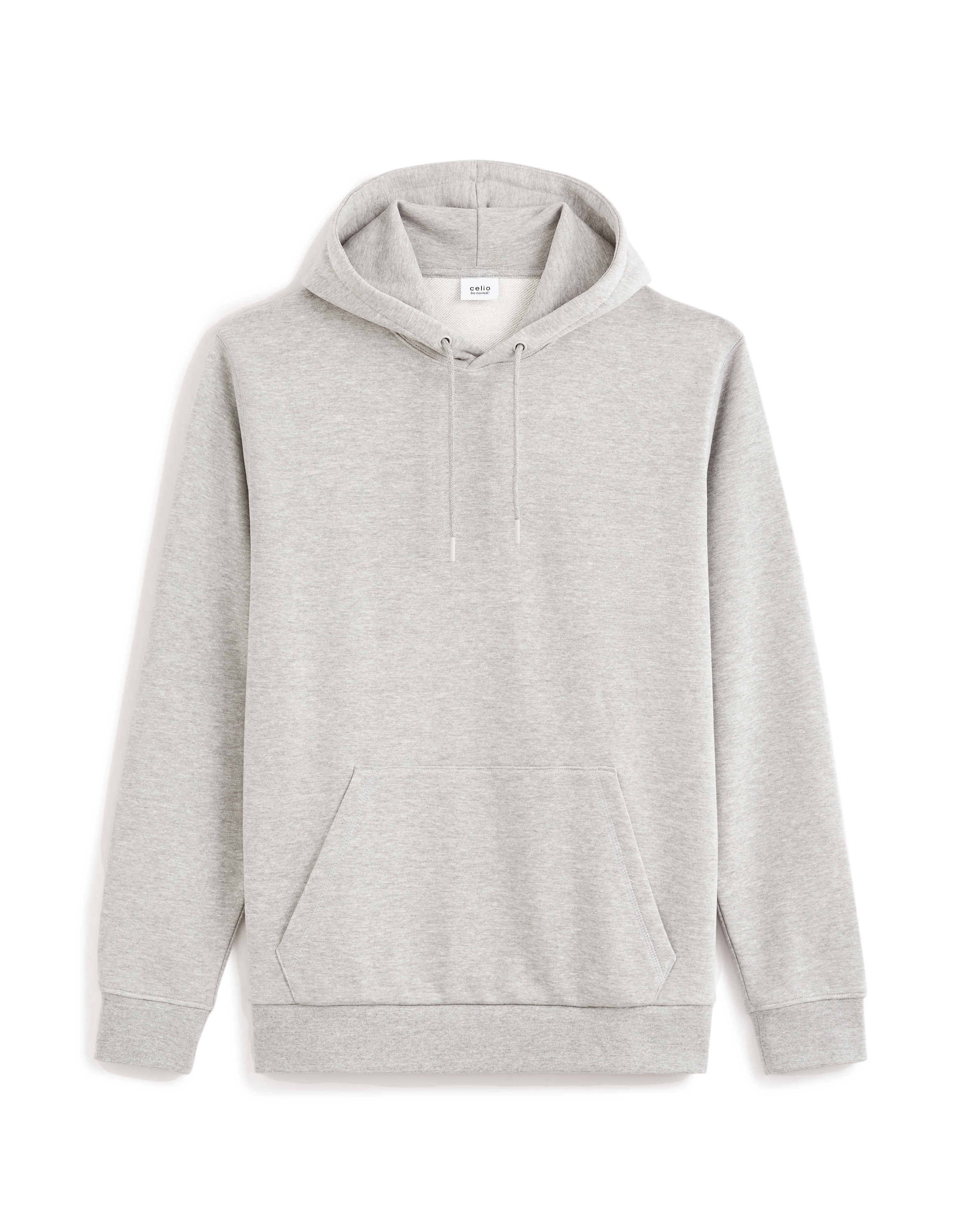 Sweat à capuche coton mélangé - gris