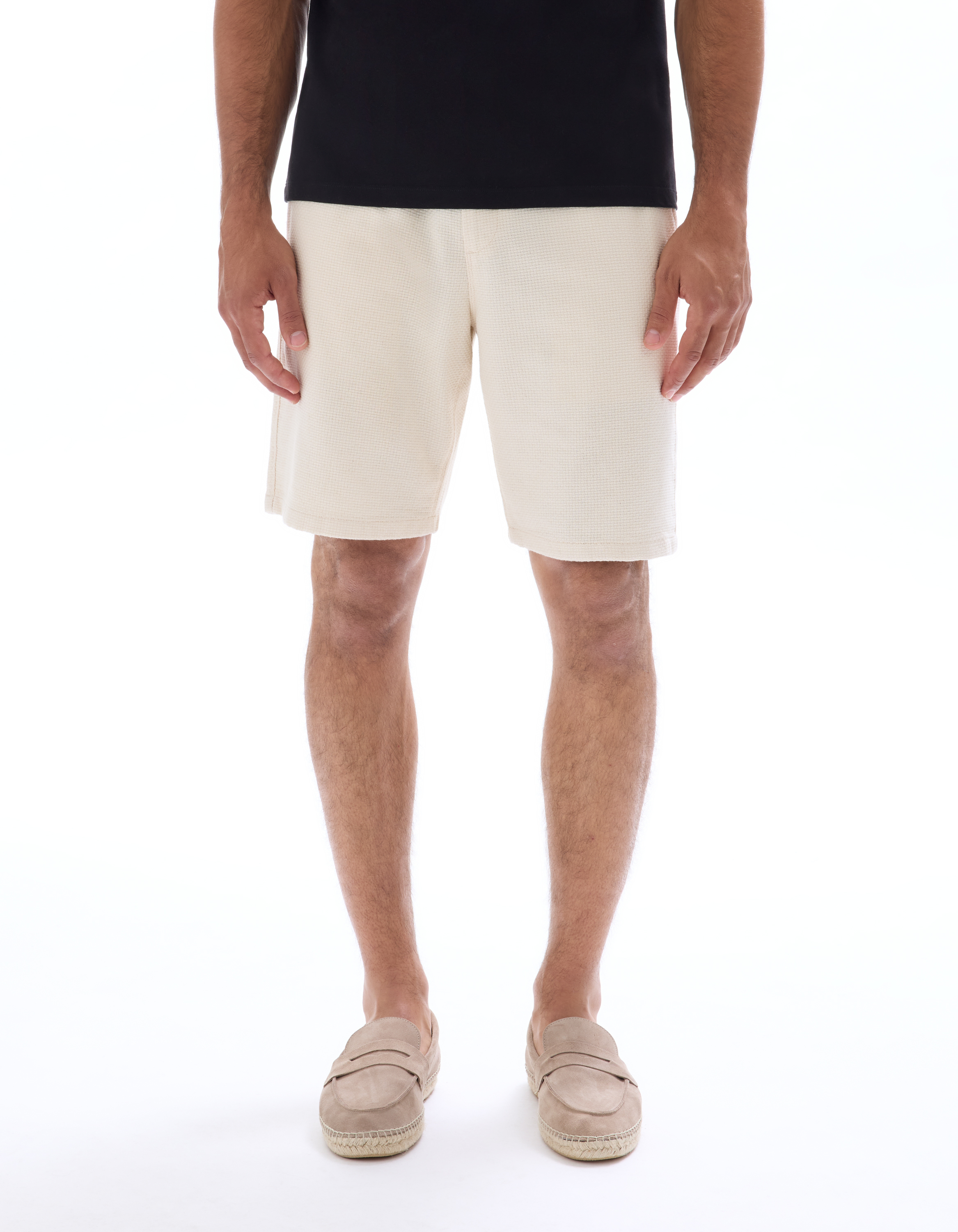 Bermuda 100% coton canvas - écru - camaieu - Modalova