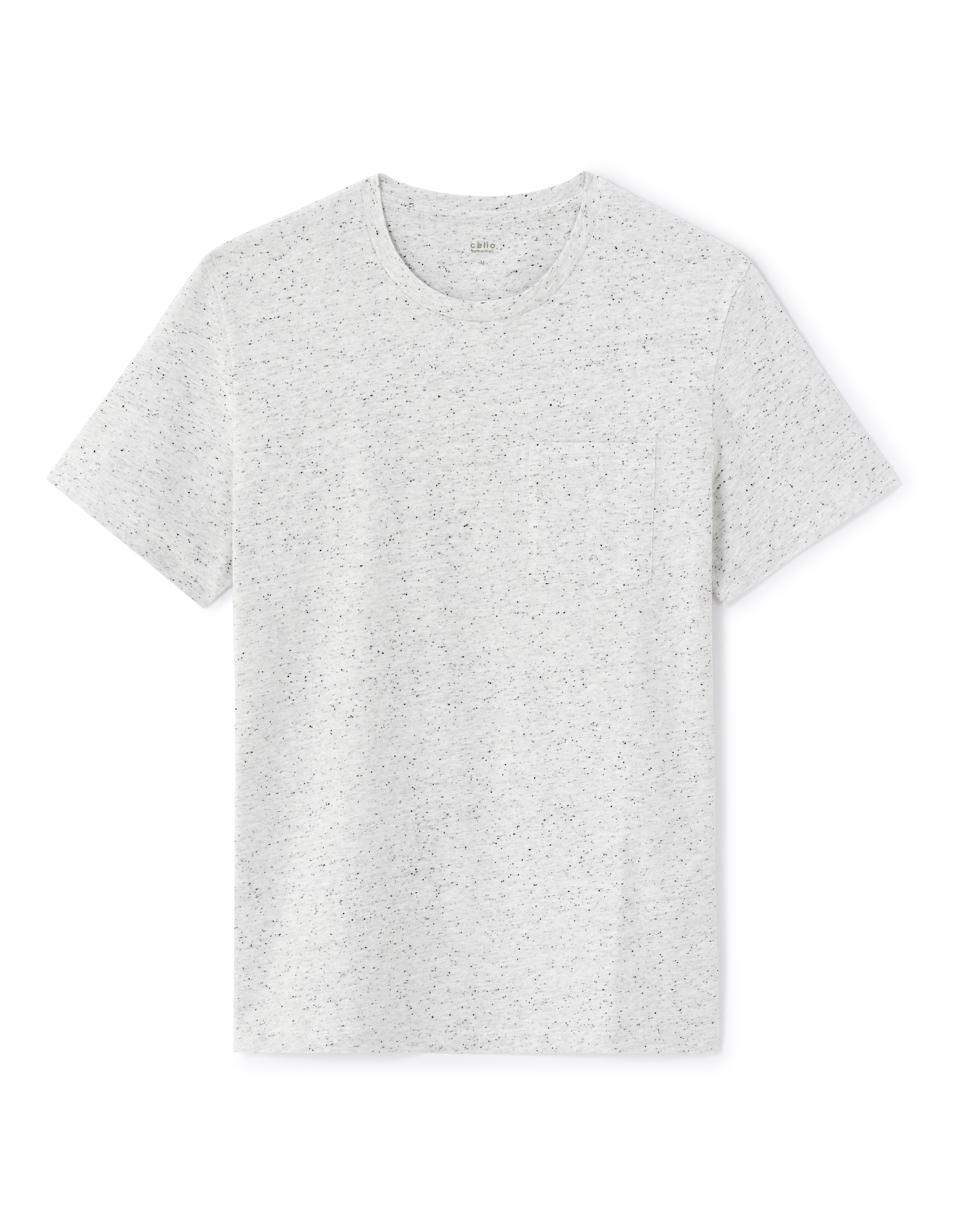 T-shirt straight col rond - gris