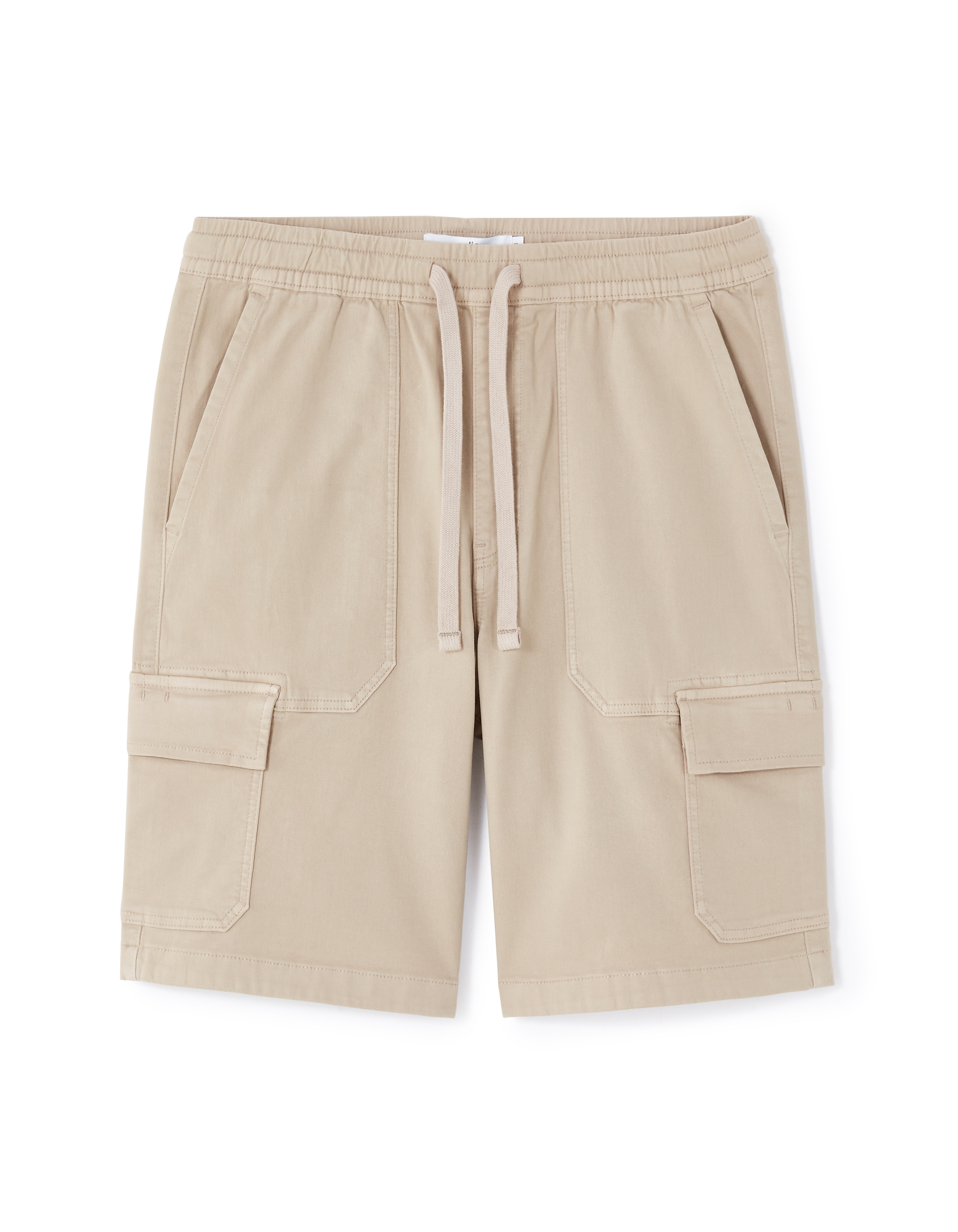 Bermuda cargo en coton stretch - beige