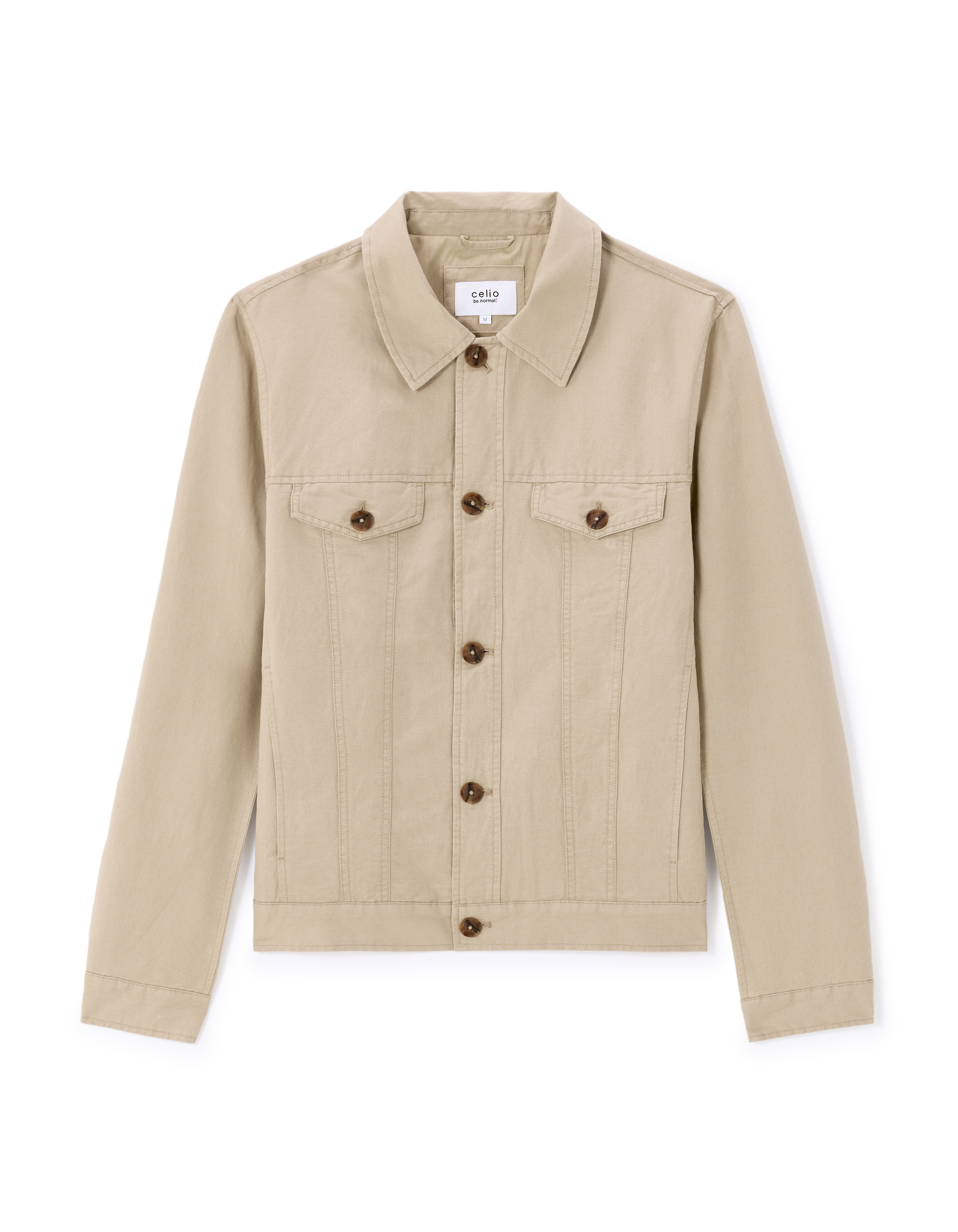 Veste en lin et coton - beige