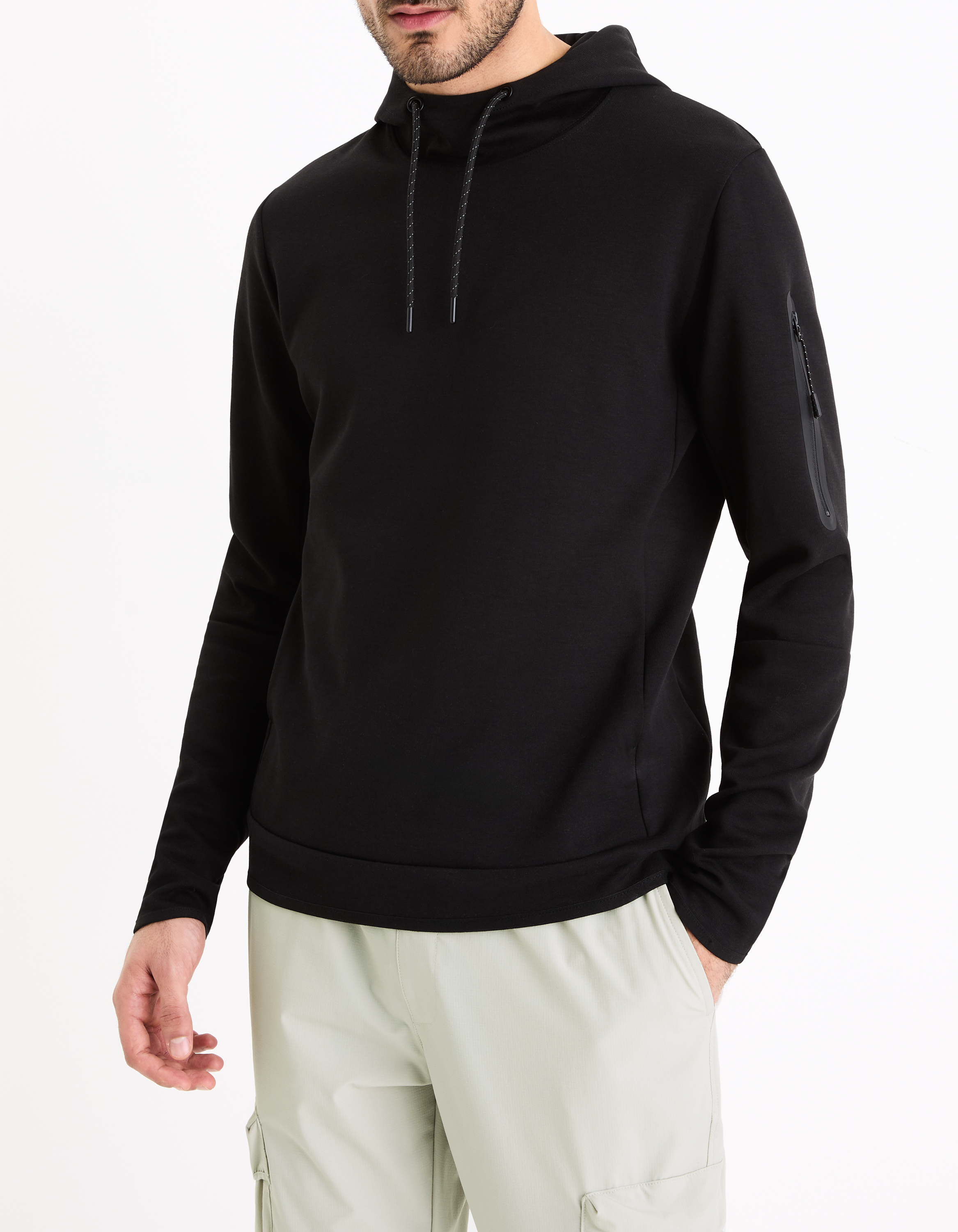 Sweat à capuche skinny - noir - camaieu - Modalova