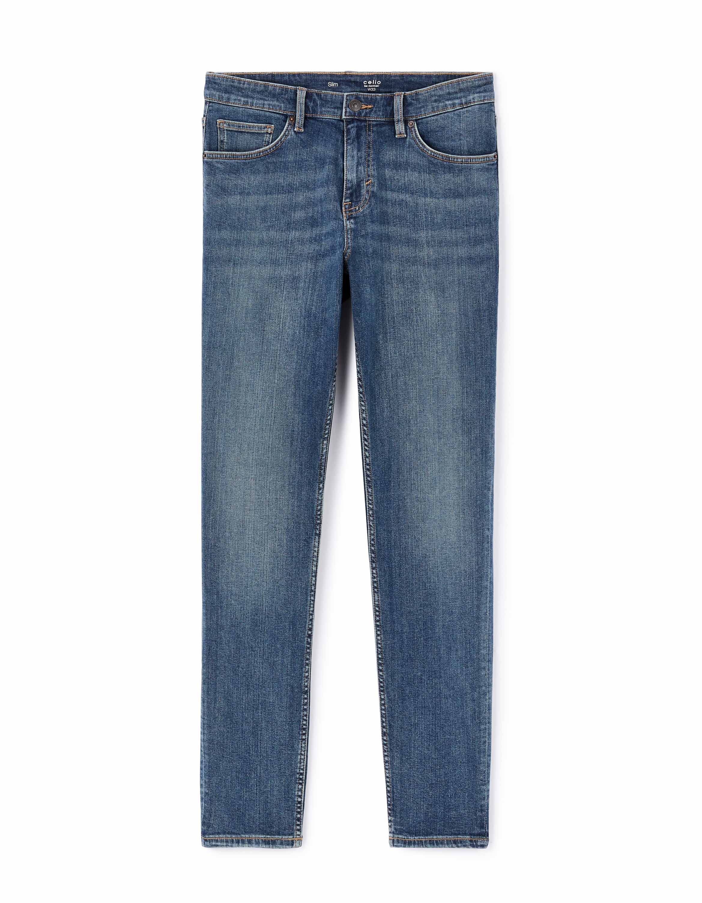 Jean slim coton stretch - bleu délavé