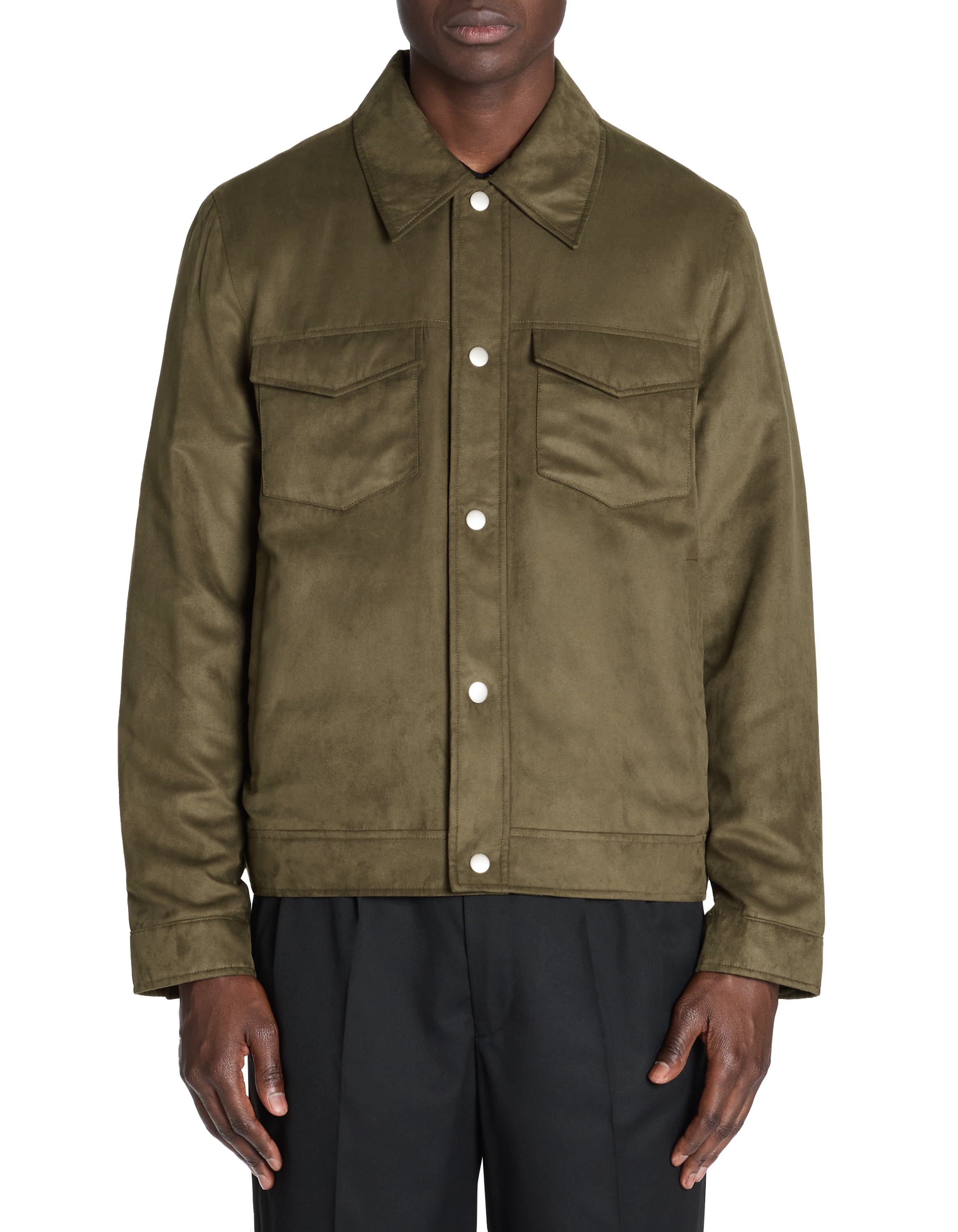 Veste col chemise - kaki - camaieu - Modalova