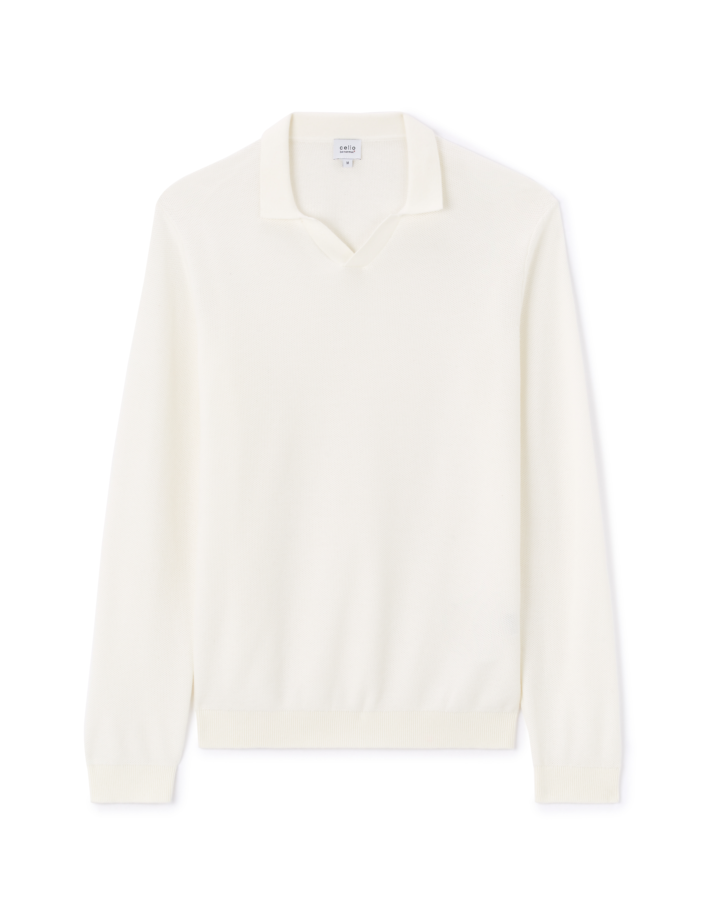 Pull col requin 100% coton - beige