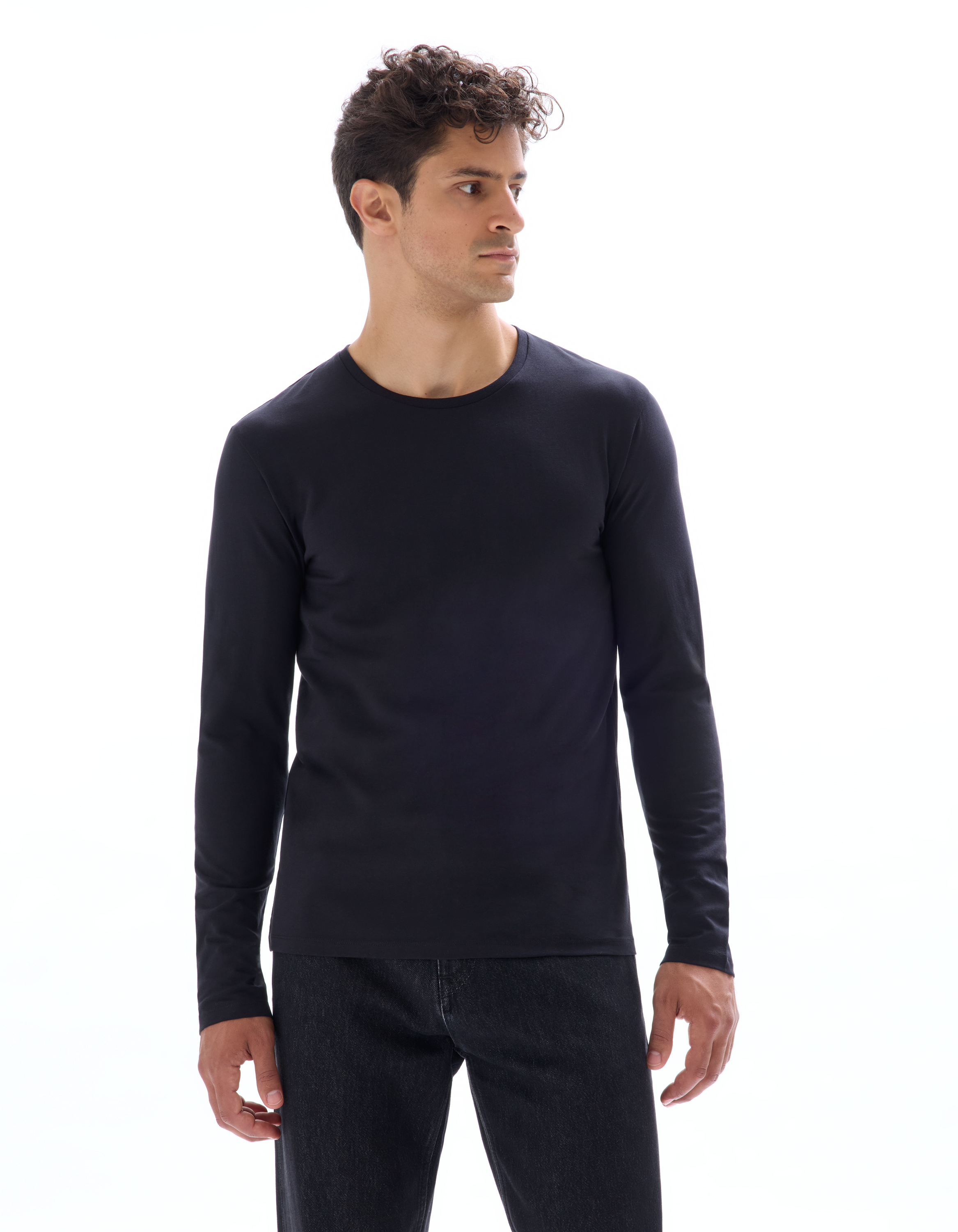 T-shirt col rond manches longues - camaieu - Modalova
