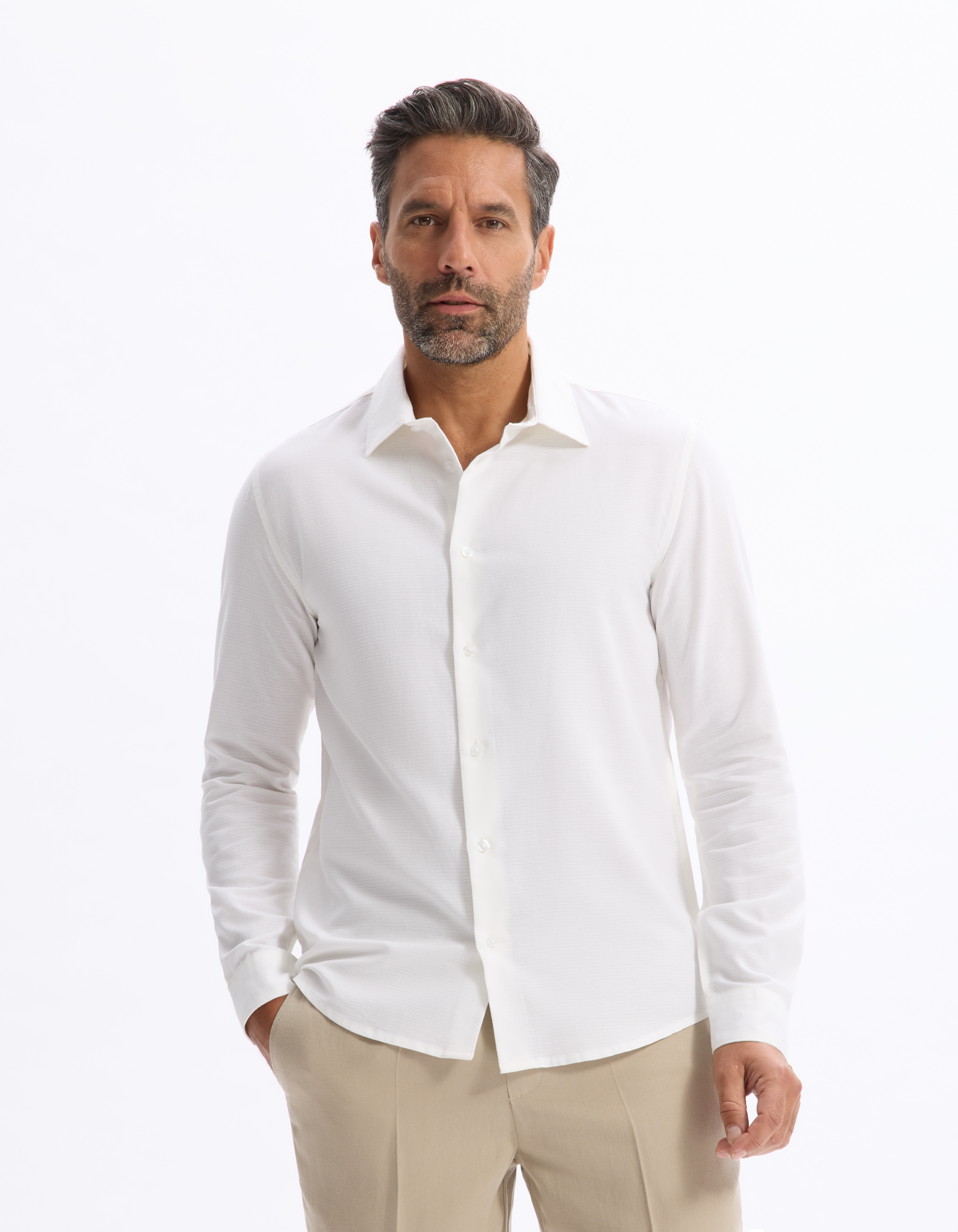 Chemise regular en coton viscose - camaieu - Modalova