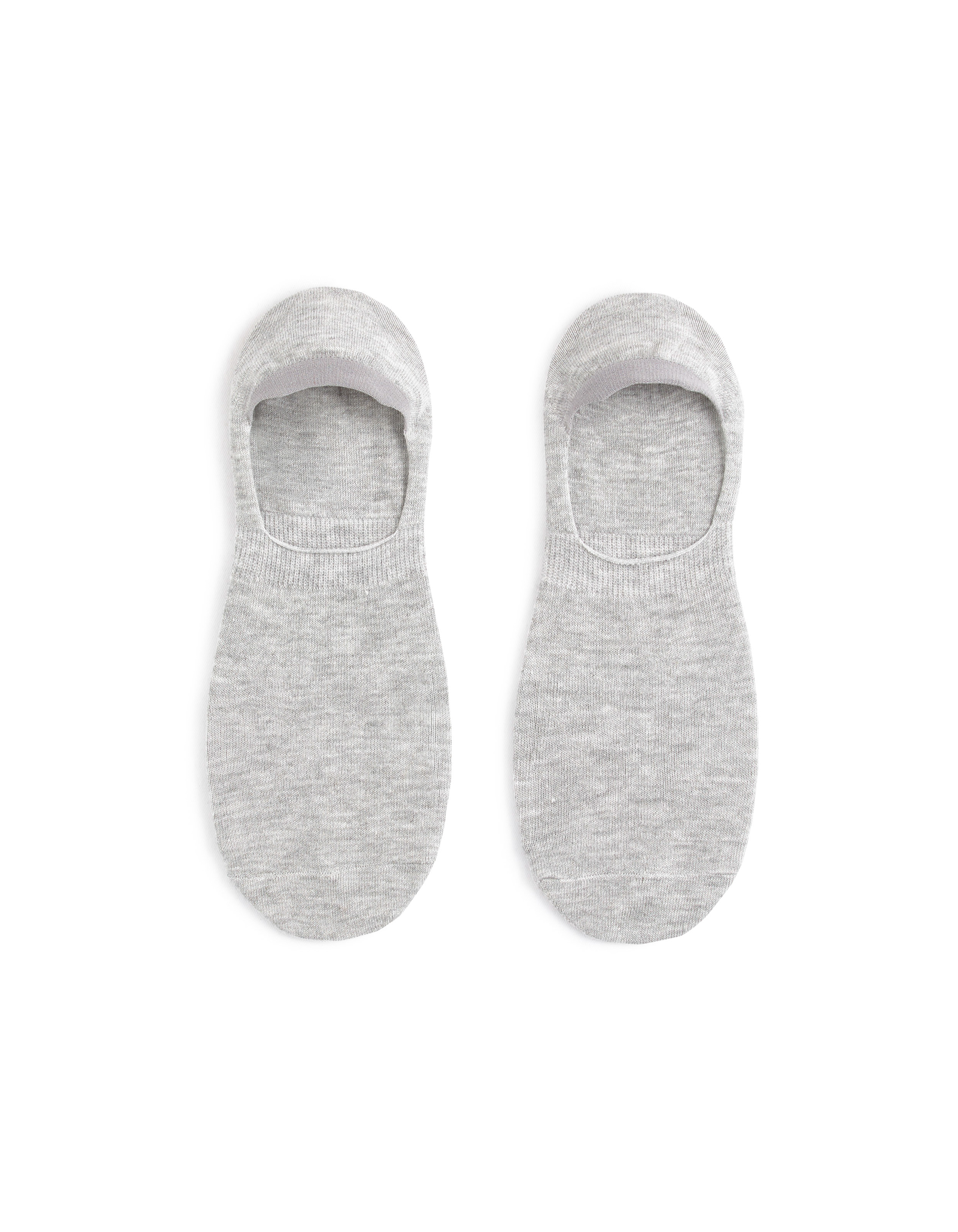 Socquettes coton - gris chiné