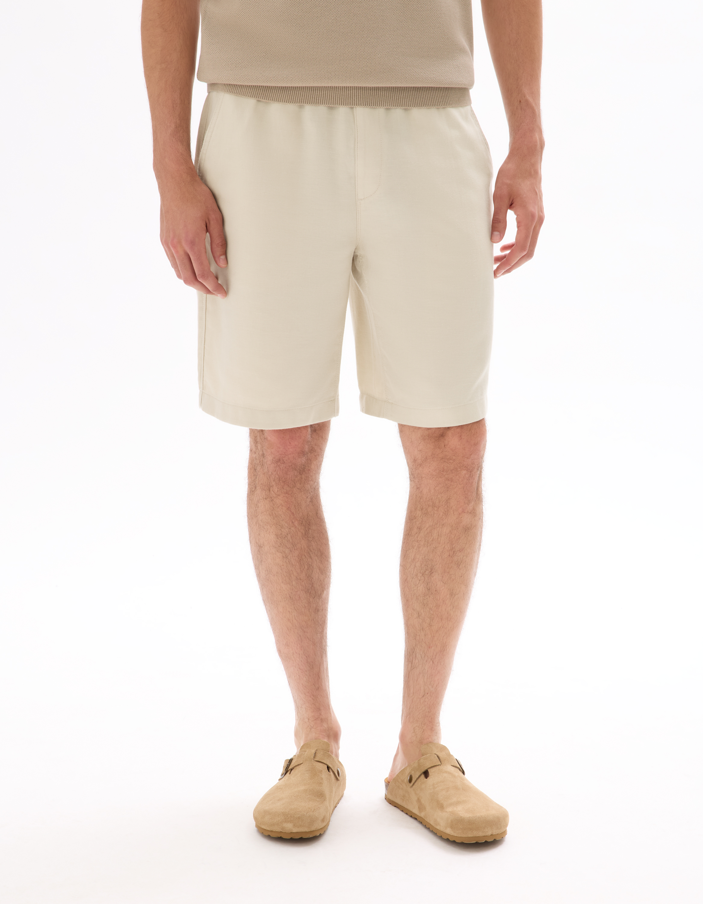 Bermuda TENCEL™ Lyocell et lin mélangé - camaieu - Modalova