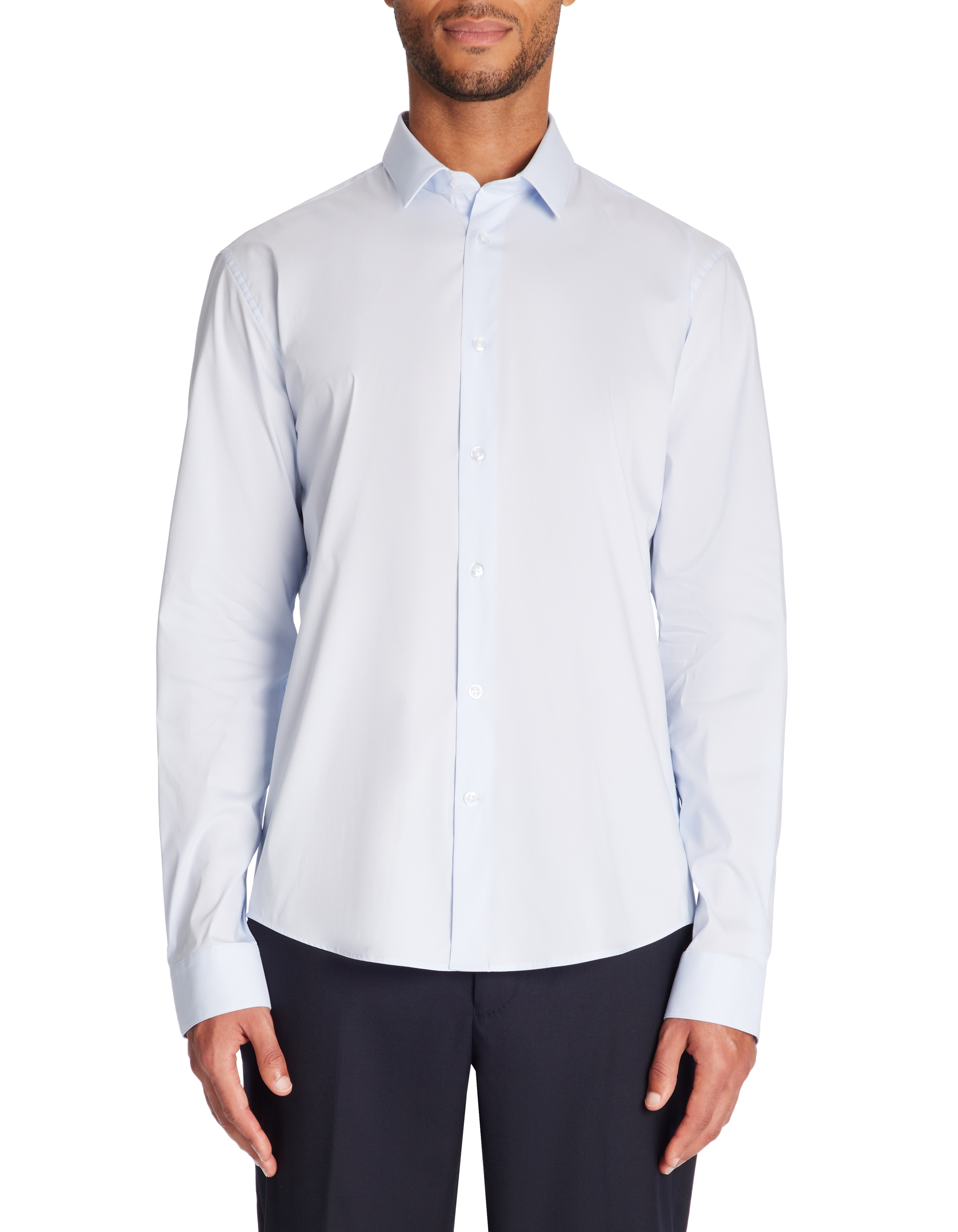 Chemise regular en coton stretch - camaieu - Modalova