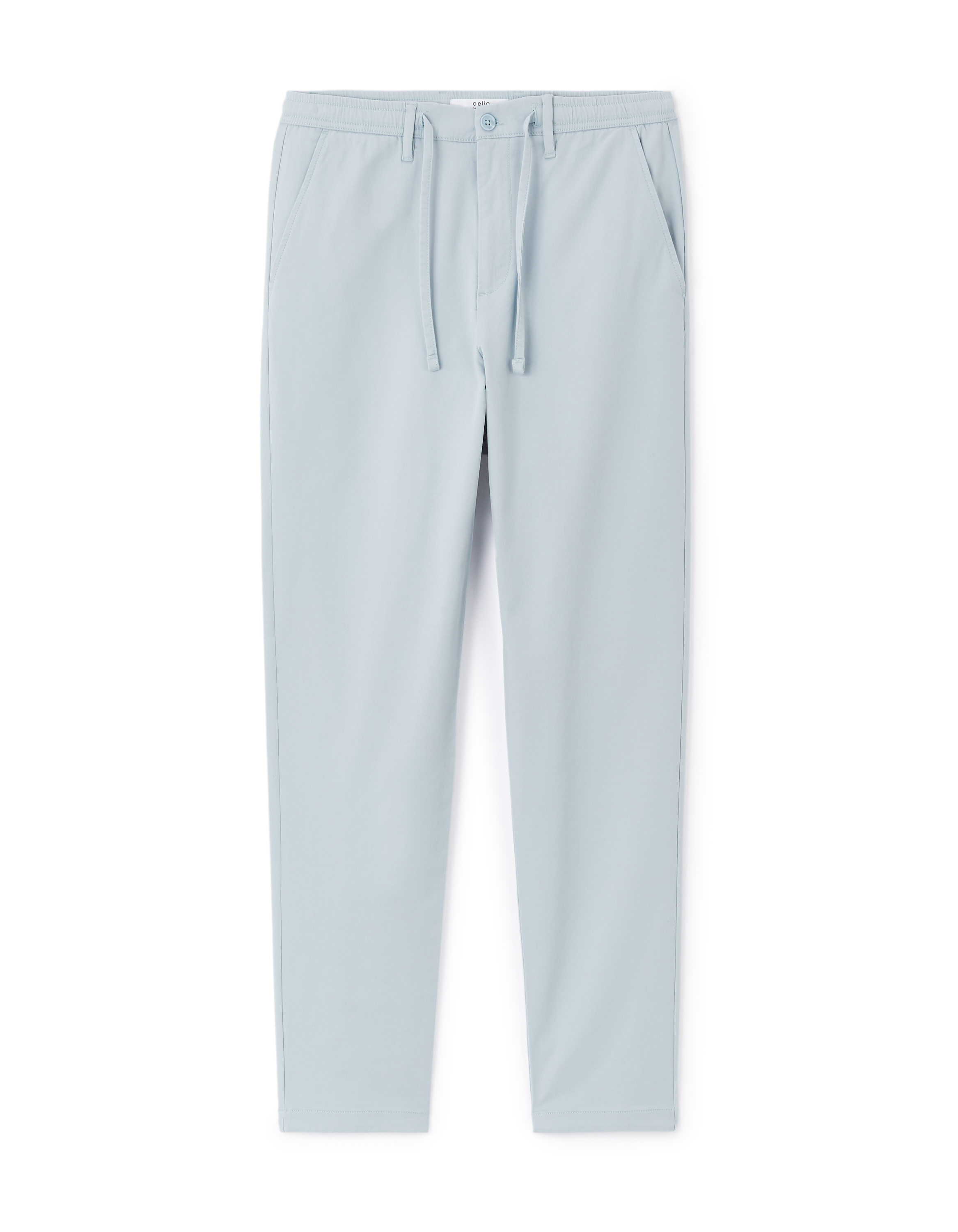 Chino slim 100% coton stretch - bleu clair