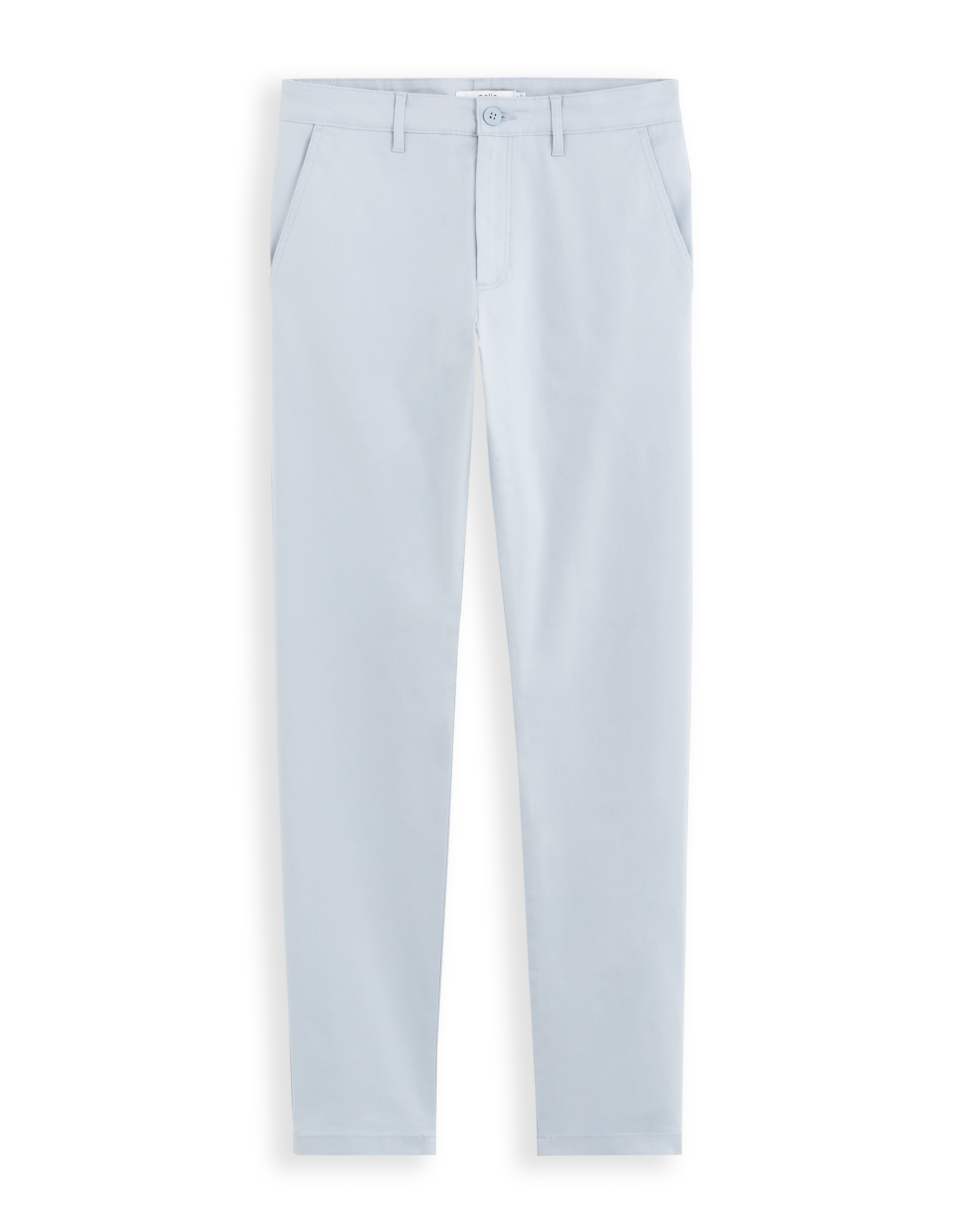 Pantalon chino slim en coton stretch - bleu clair