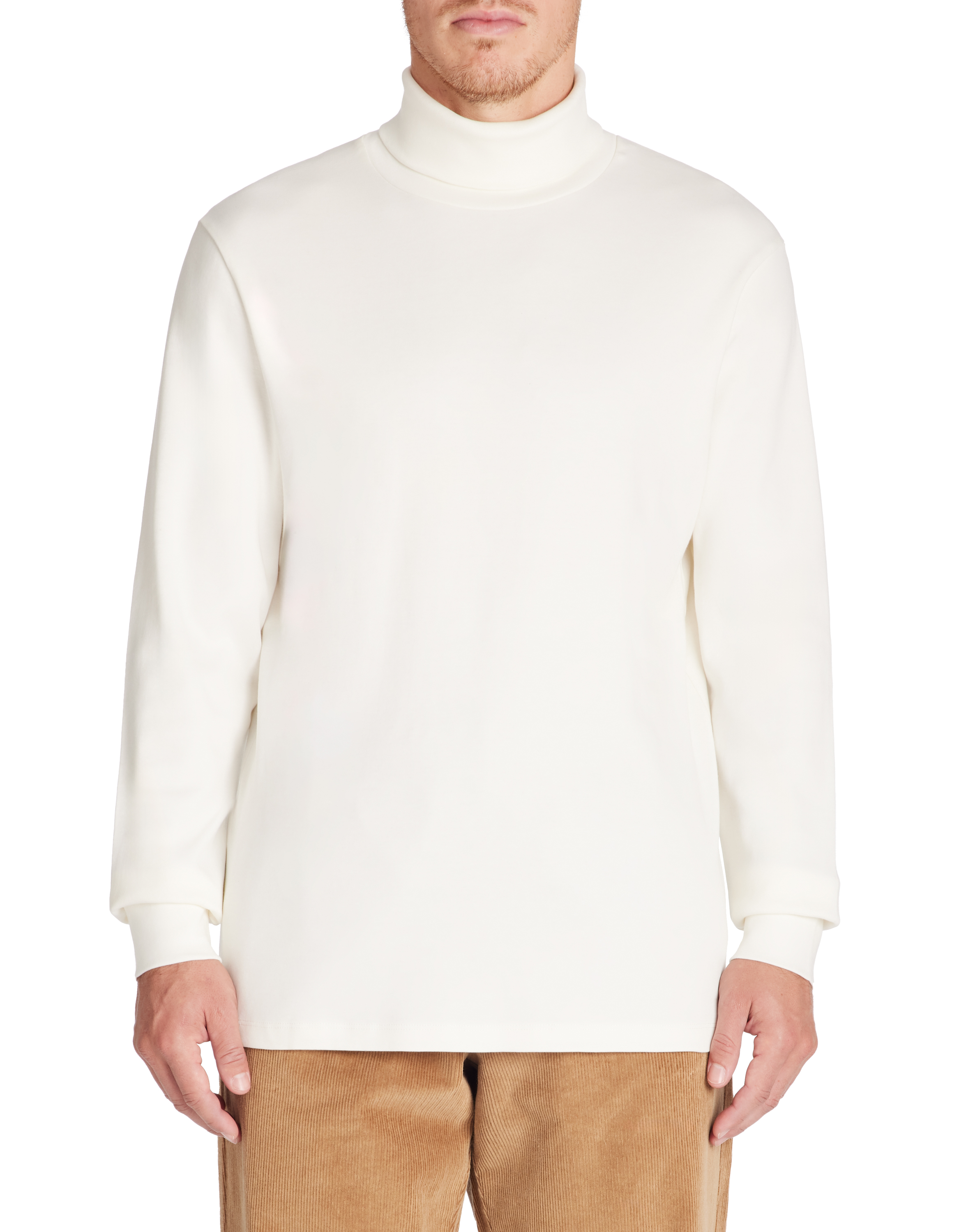 T-shirt col roulé manches longues - beige - camaieu - Modalova
