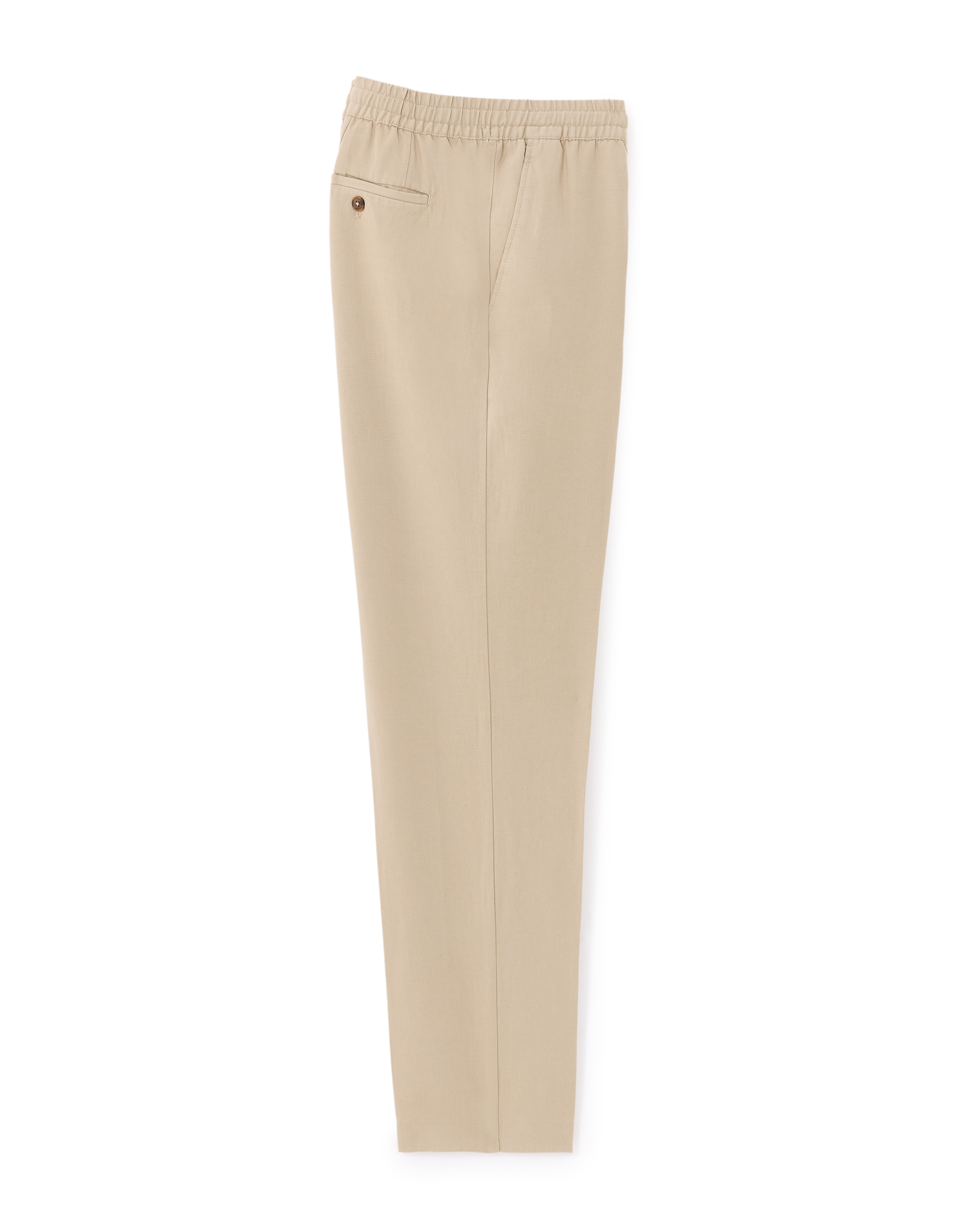 Pantalon slim en twill - beige