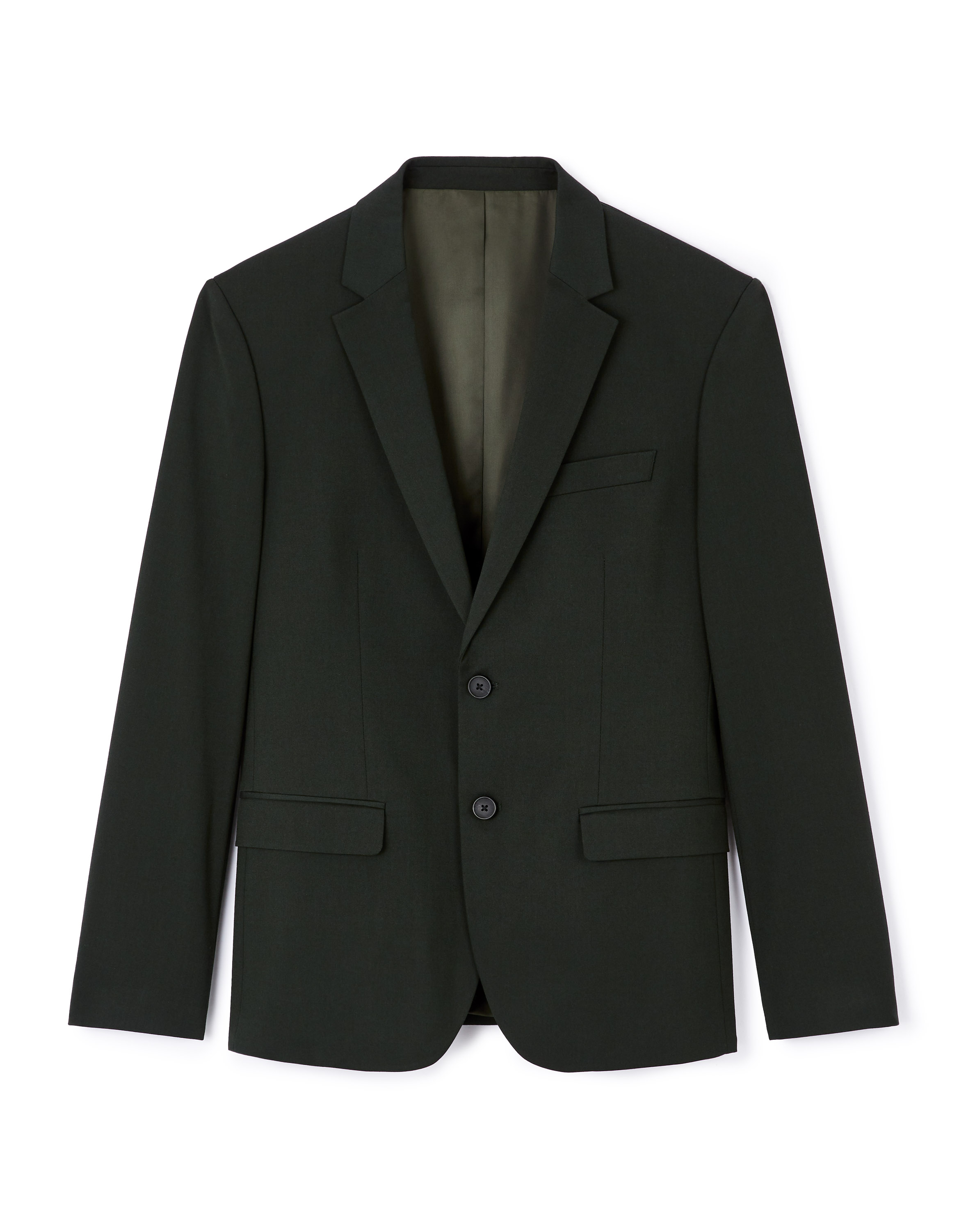 Veste de costume slim stretch - vert foncé