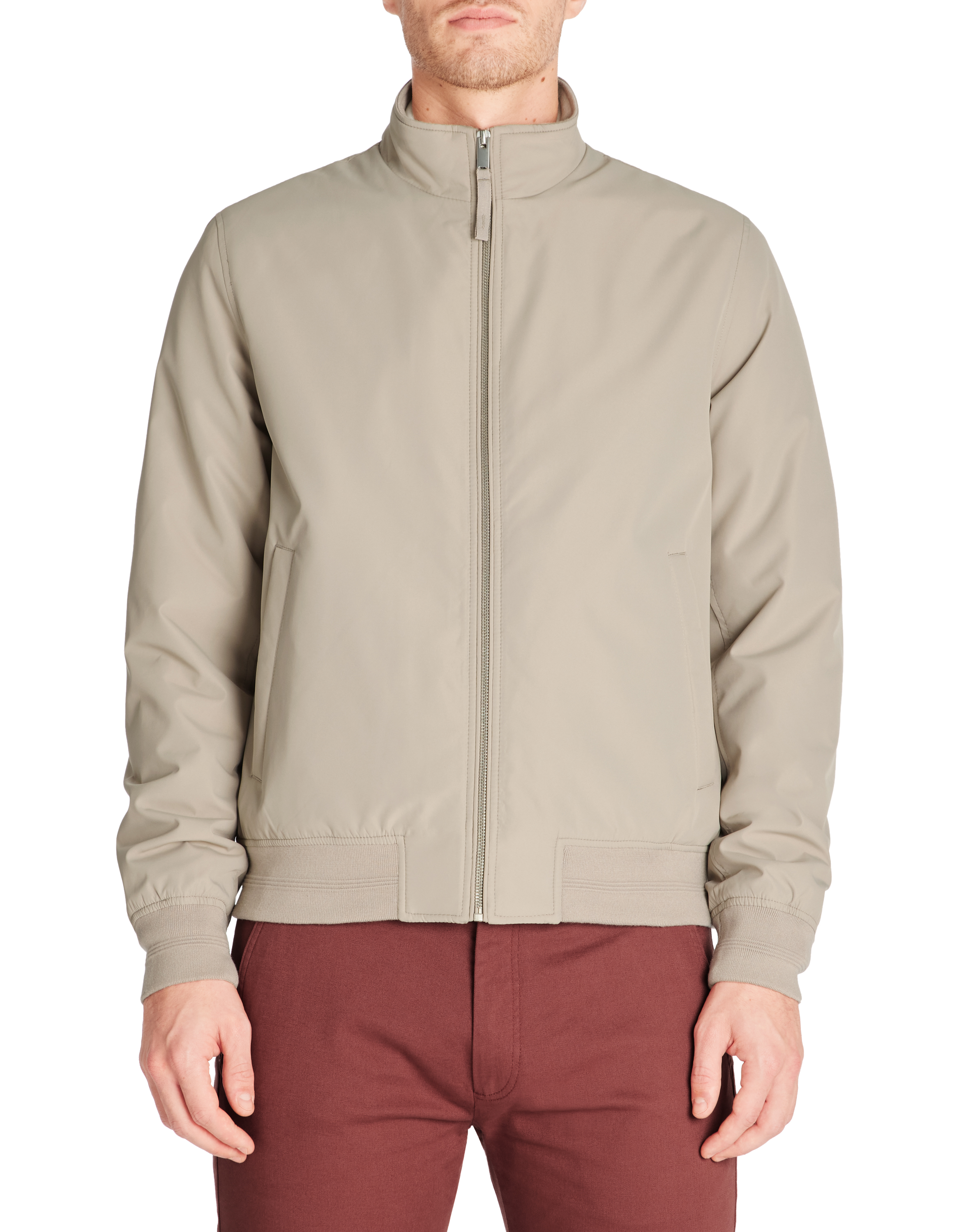 Blouson col montant - beige - camaieu - Modalova
