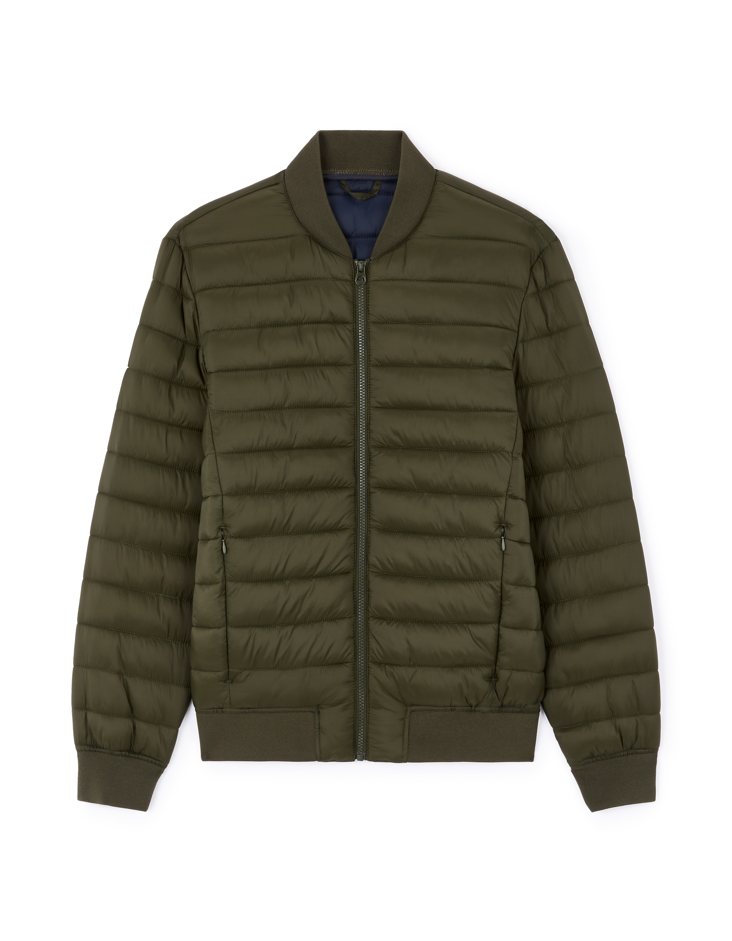 Doudoune light col bomber - kaki