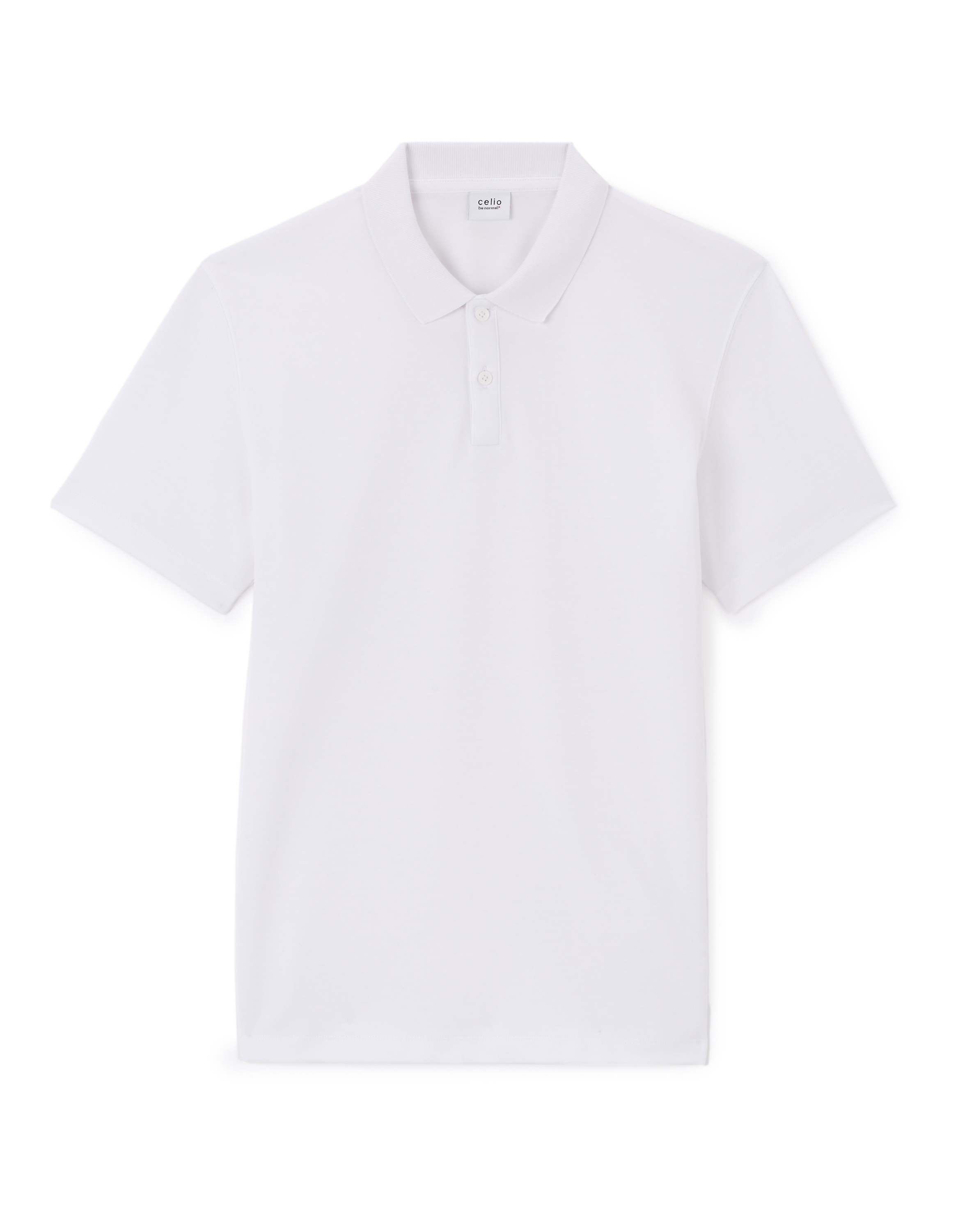Polo regular coton mélangé - blanc
