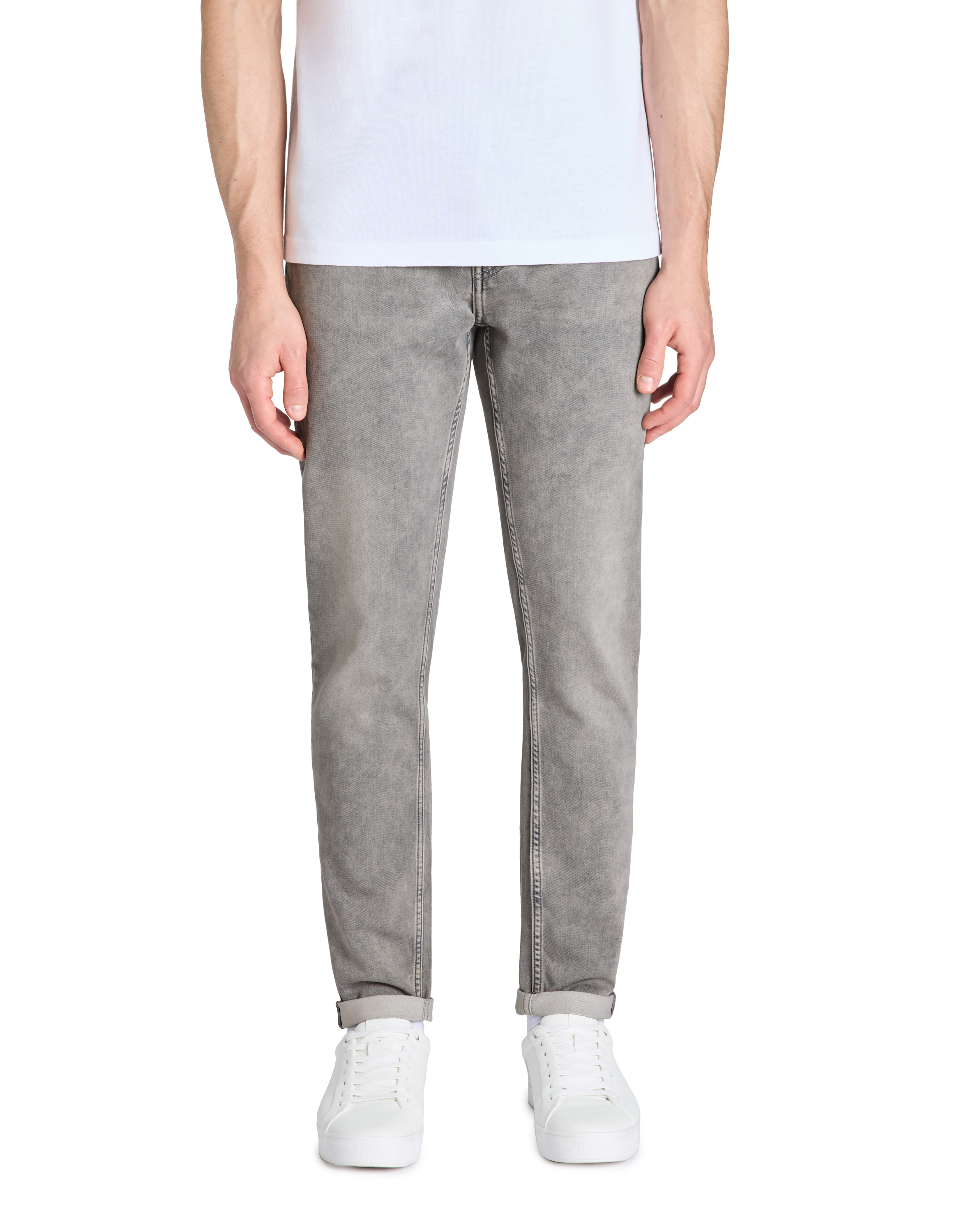 Jean jog slim coton stretch - gris - camaieu - Modalova