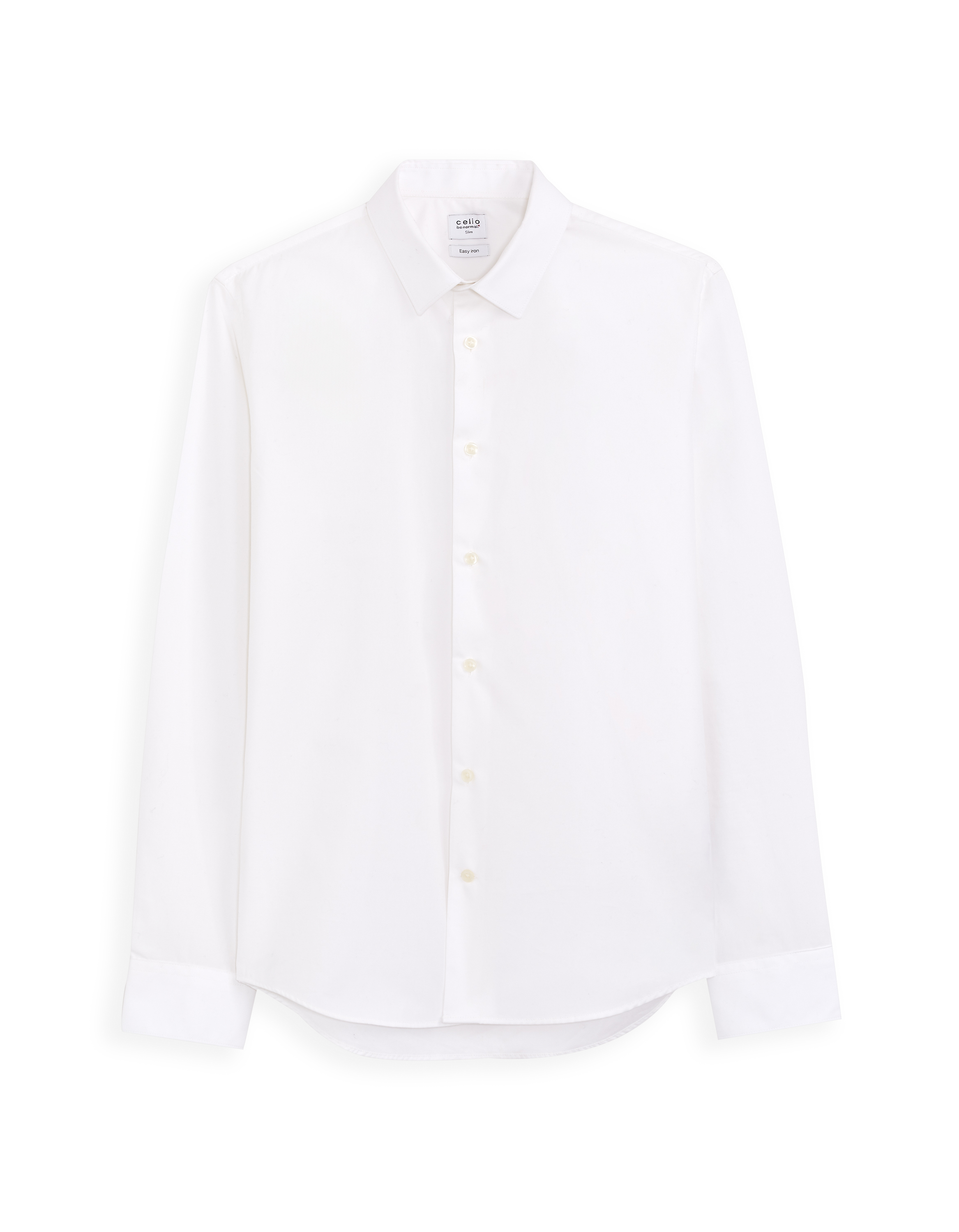 Chemise slim en coton - blanc