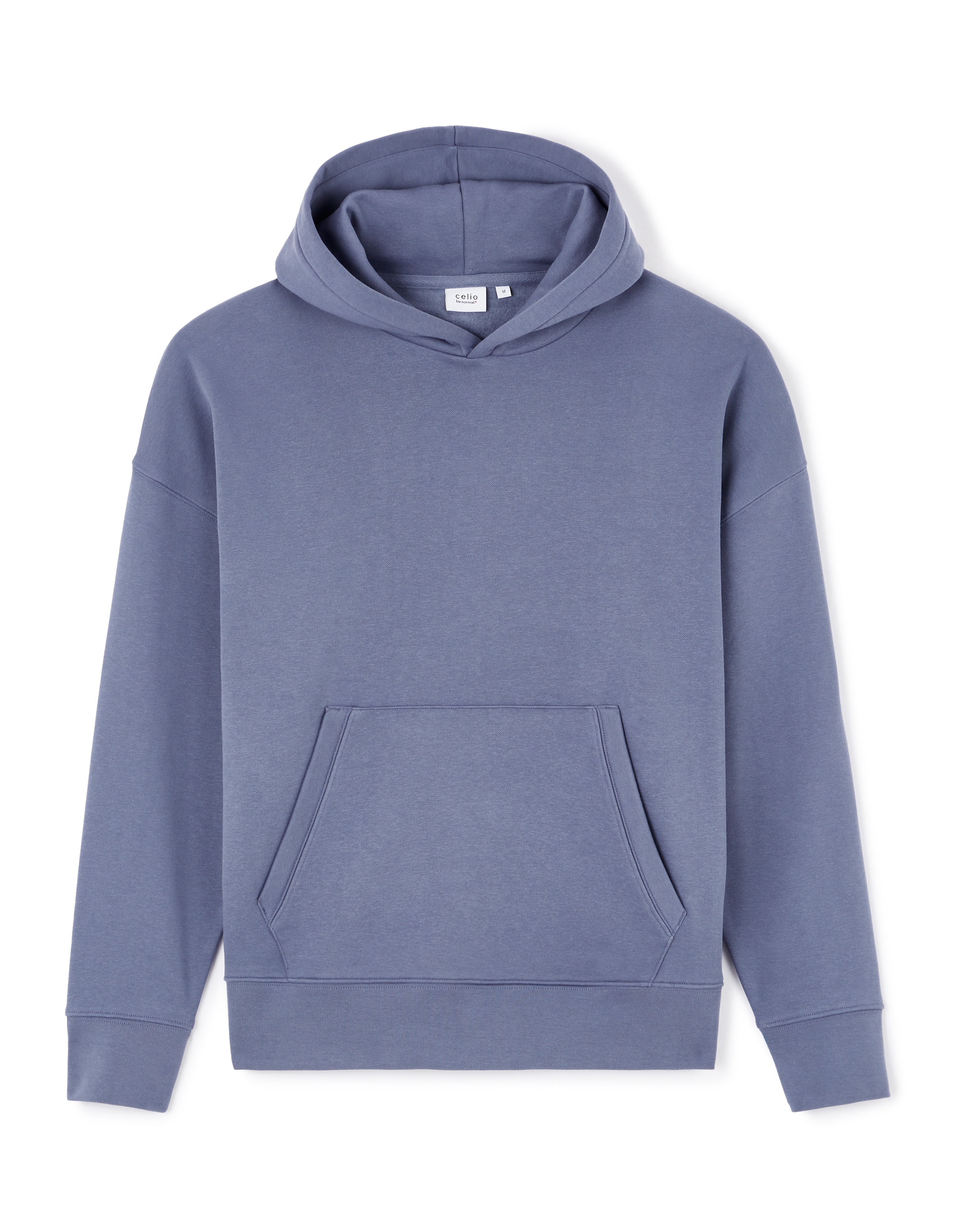 Sweat oversize capuche coton mélangé - bleu clair