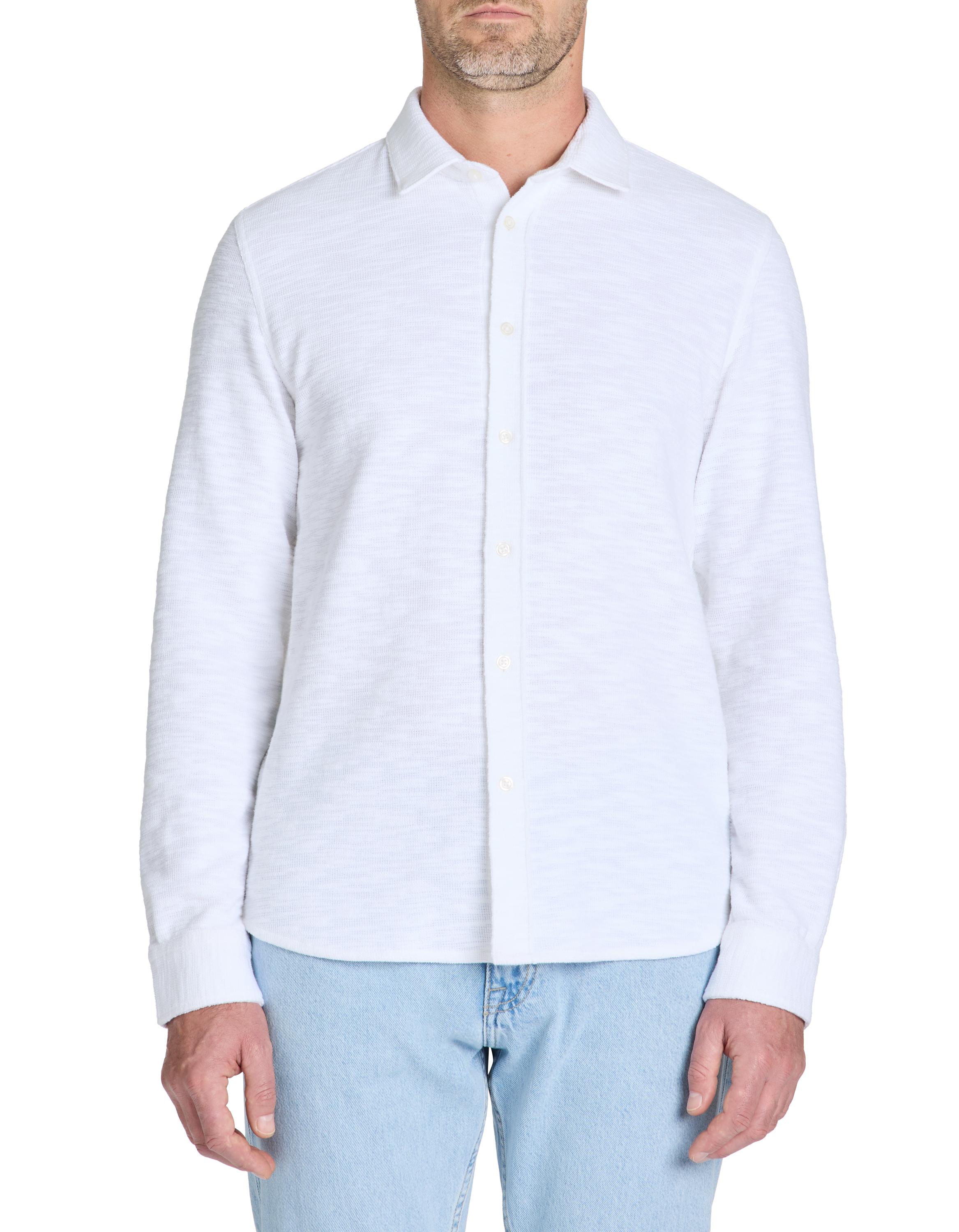 Chemise regular à bouclette coton mélangé - camaieu - Modalova
