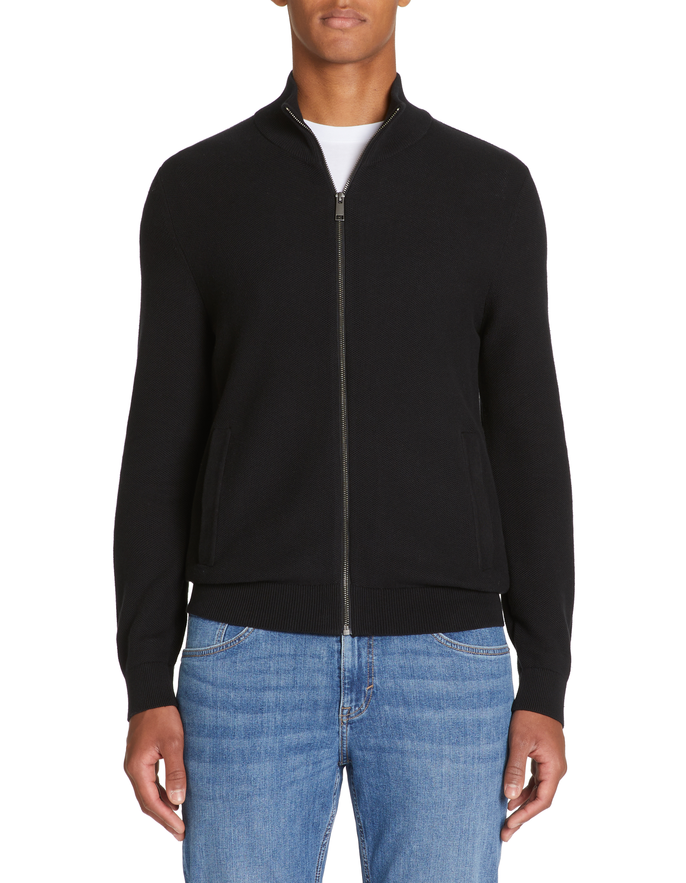 Cardigan col montant 100% coton - camaieu - Modalova