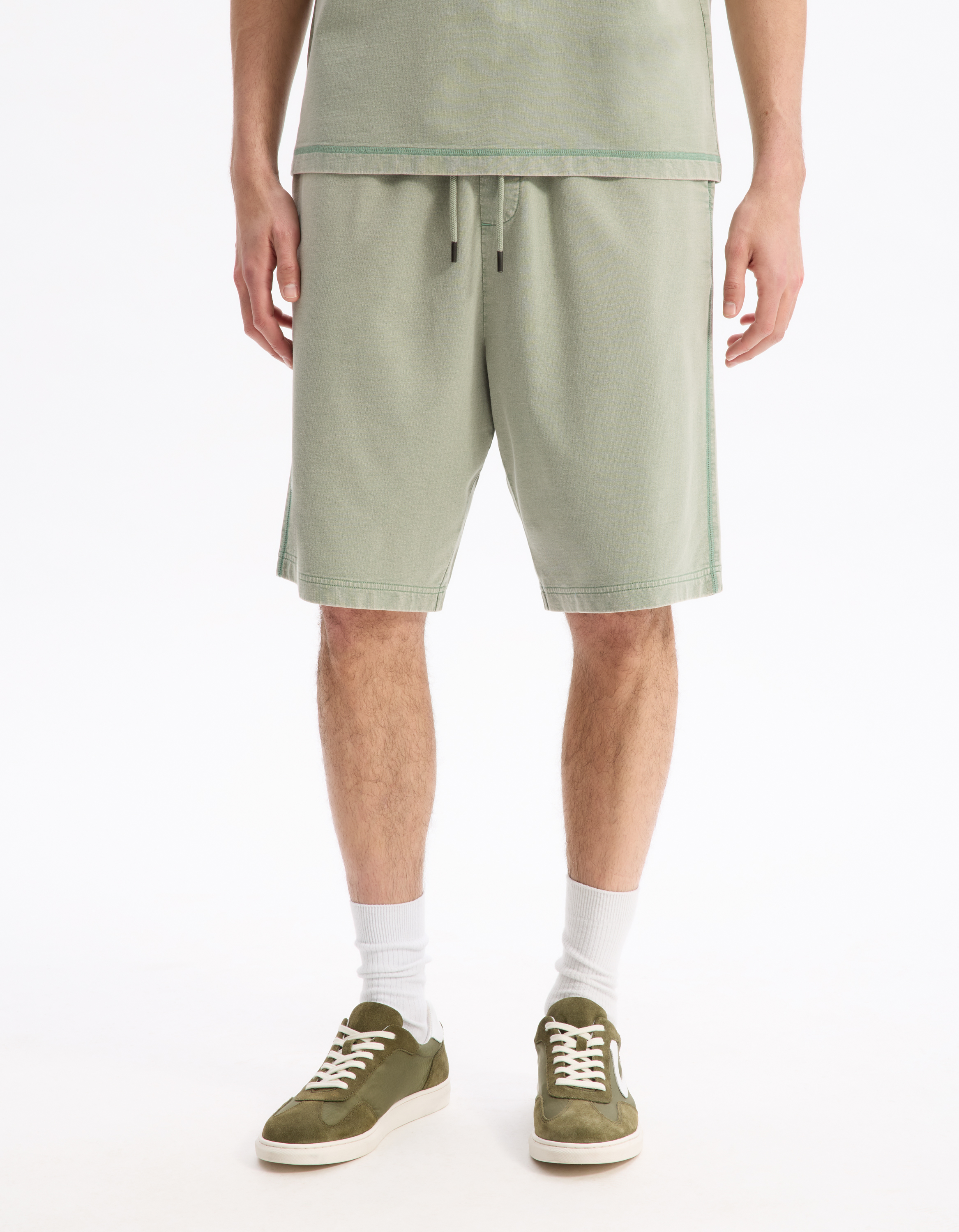Bermuda 100% coton - kaki - camaieu - Modalova