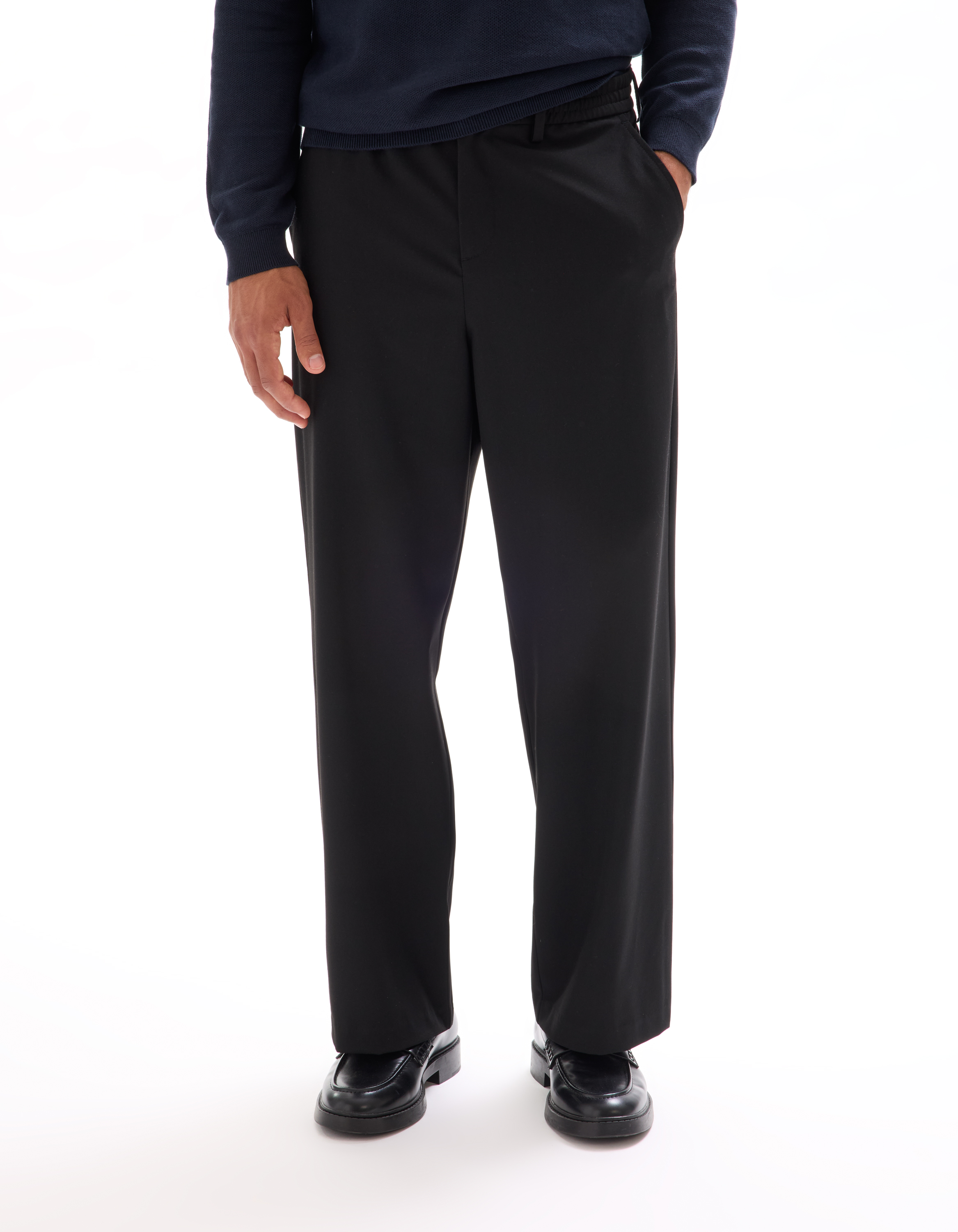 Pantalon 24H baggy stretch - noir - camaieu - Modalova