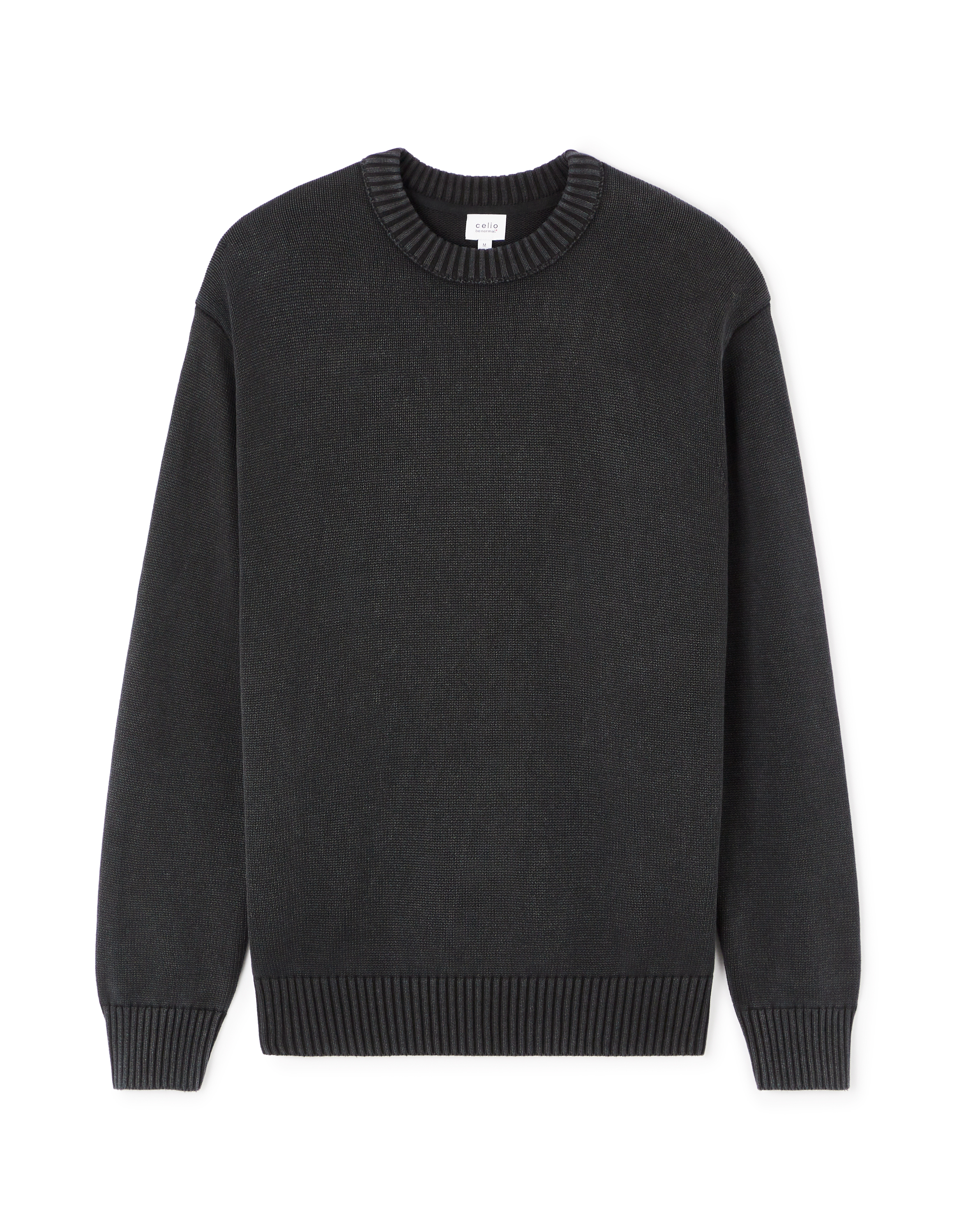 Pull col rond 100% coton - marine