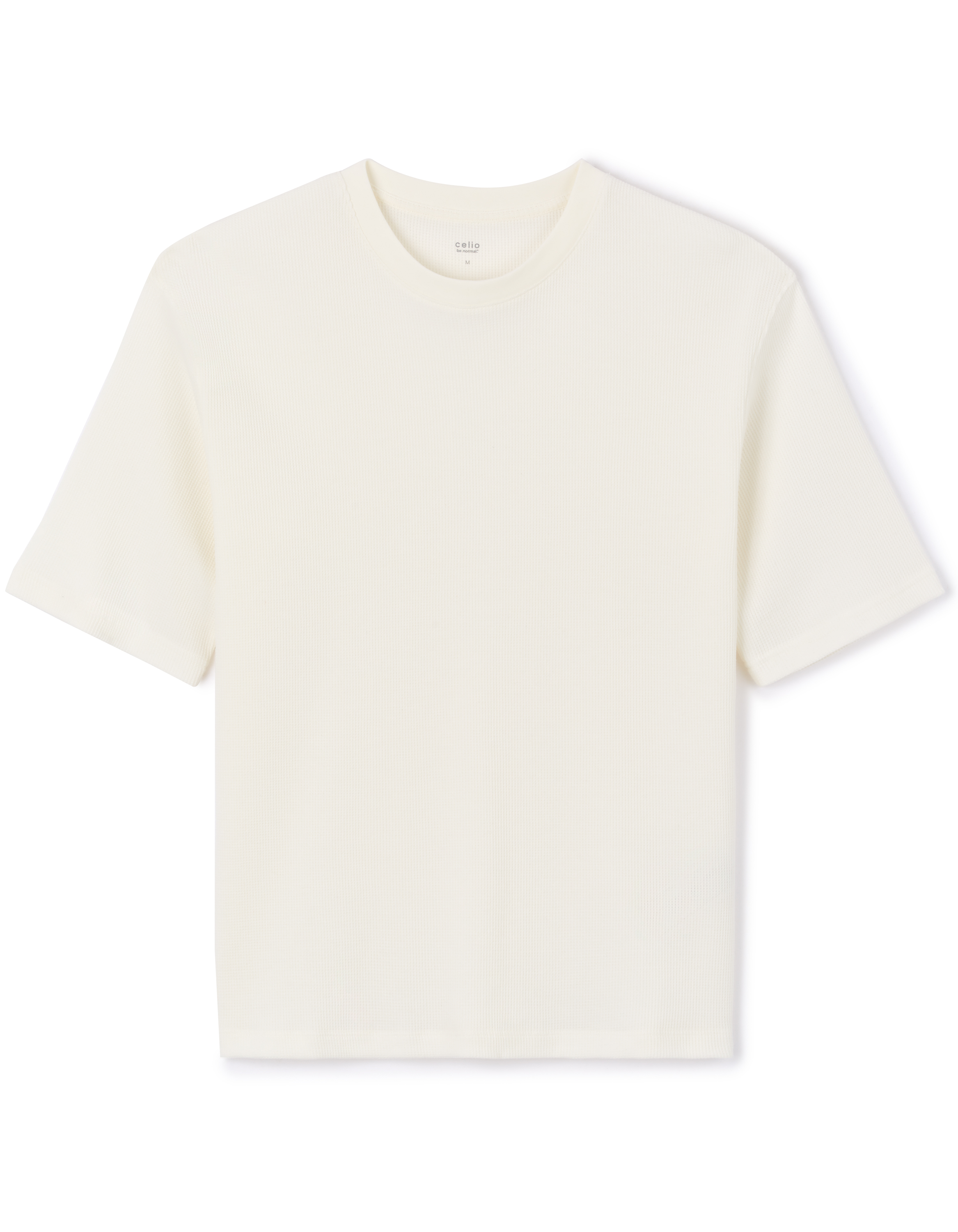 T-shirt oversize col rond 100% coton - beige
