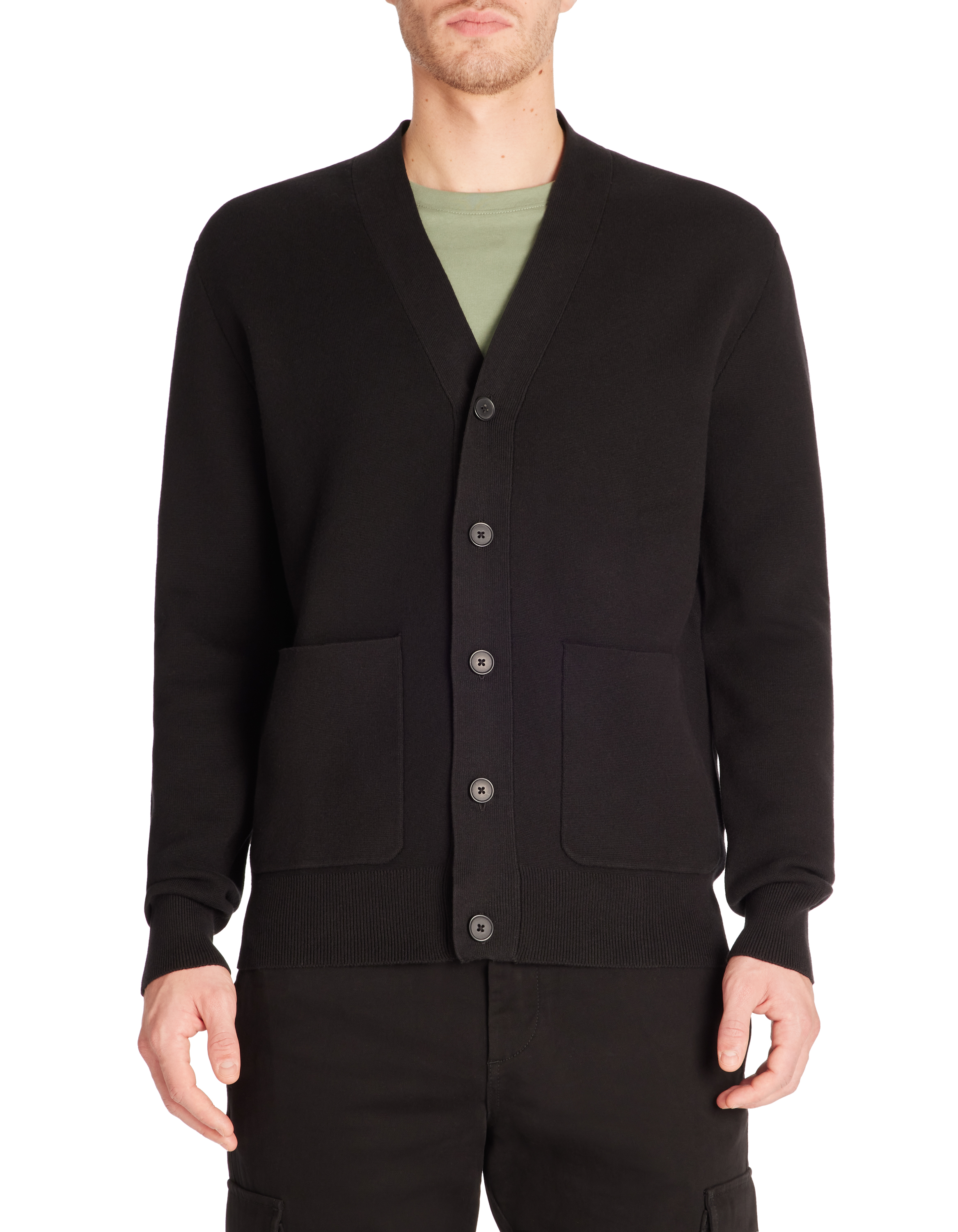 Cardigan coton mélangé - noir - camaieu - Modalova