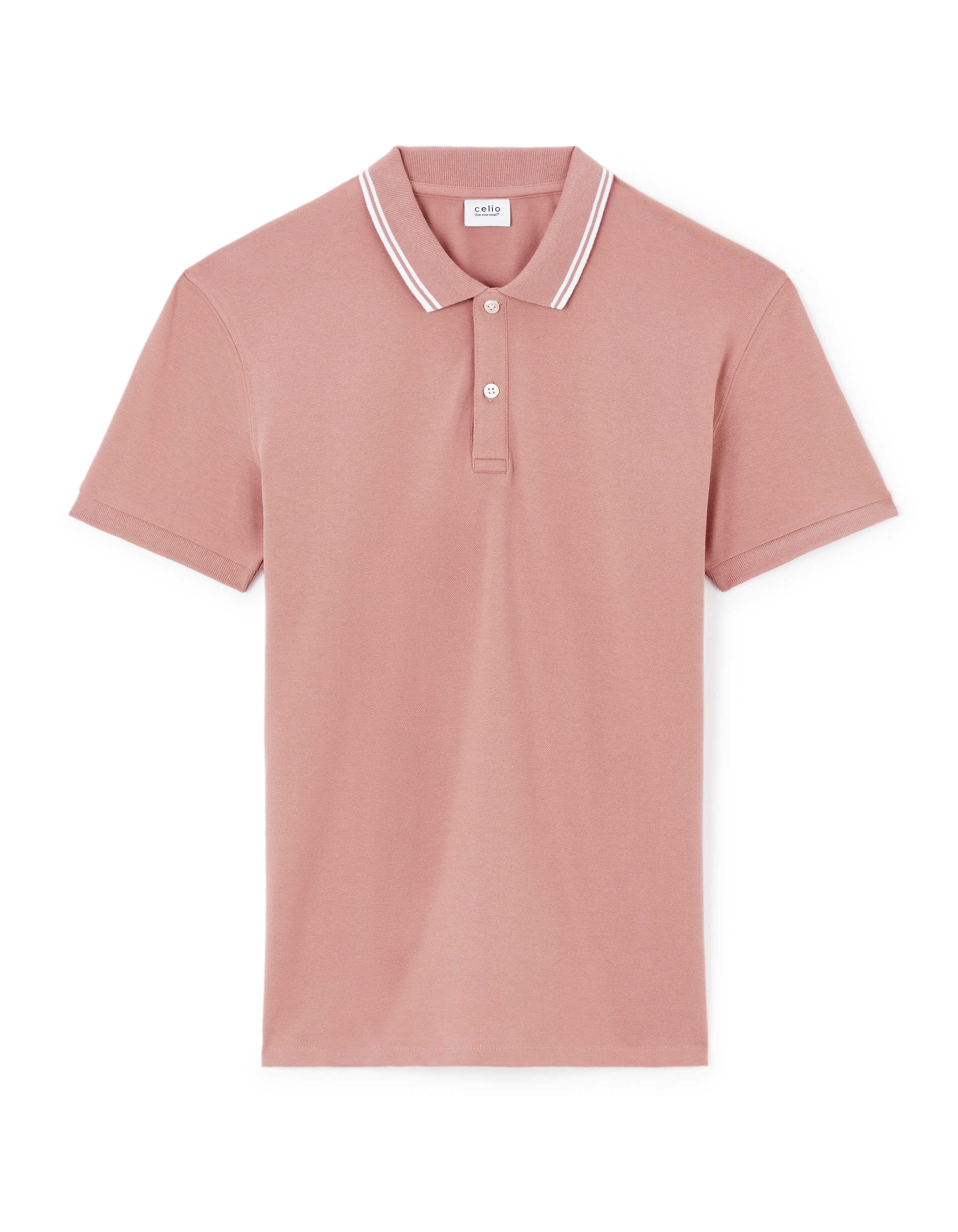Polo slim coton stretch - rose