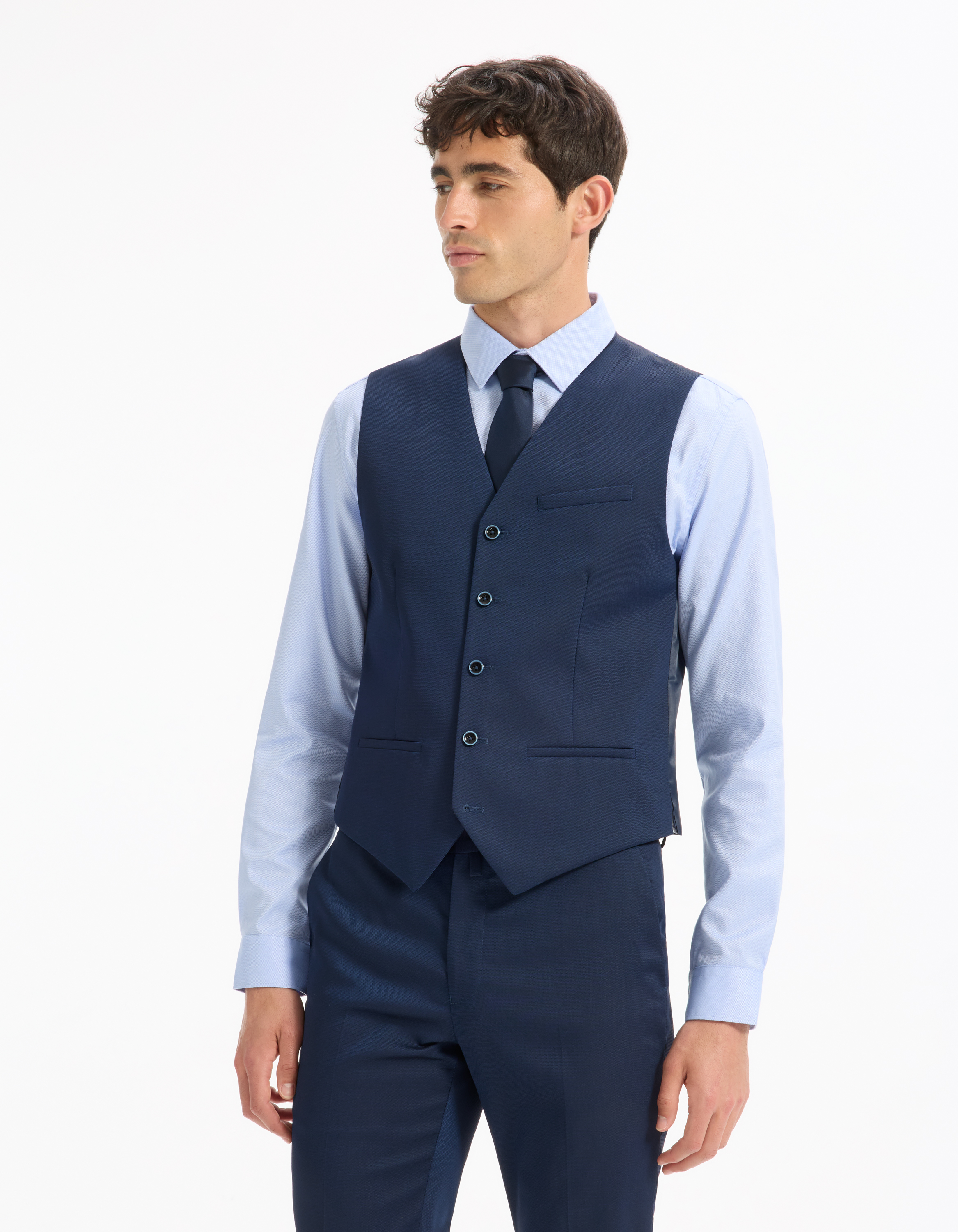 Gilet de costume extra slim stretch - camaieu - Modalova